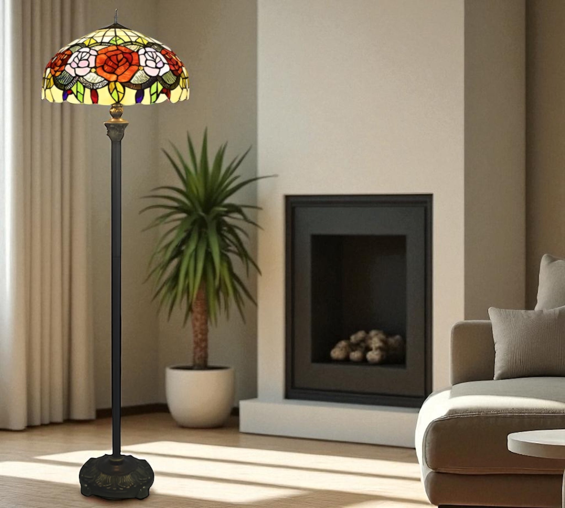 CDH Tiffany Floor Lamp (16081)  16" 40CM Shade