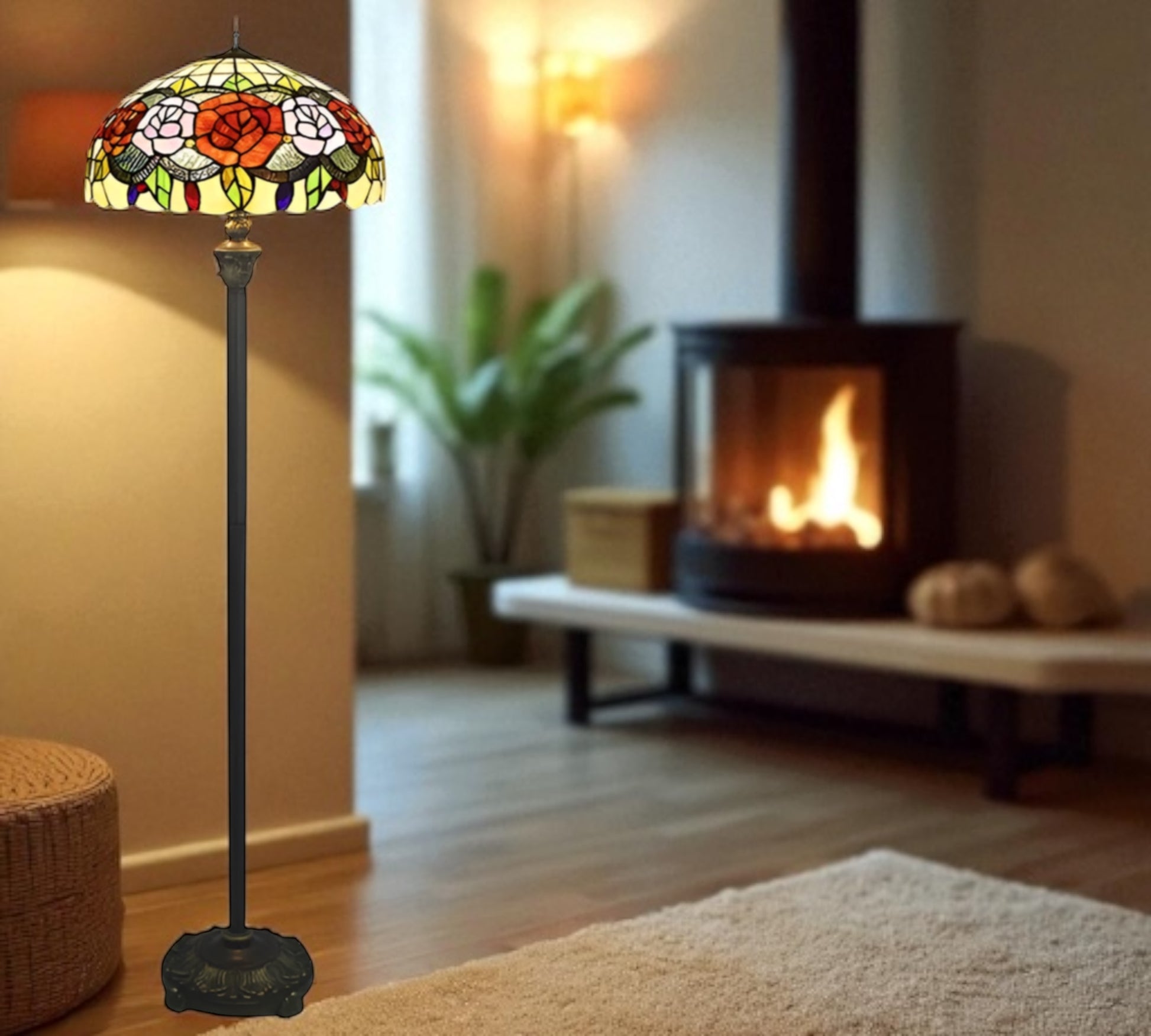 CDH Tiffany Floor Lamp (16081)  16" 40CM Shade