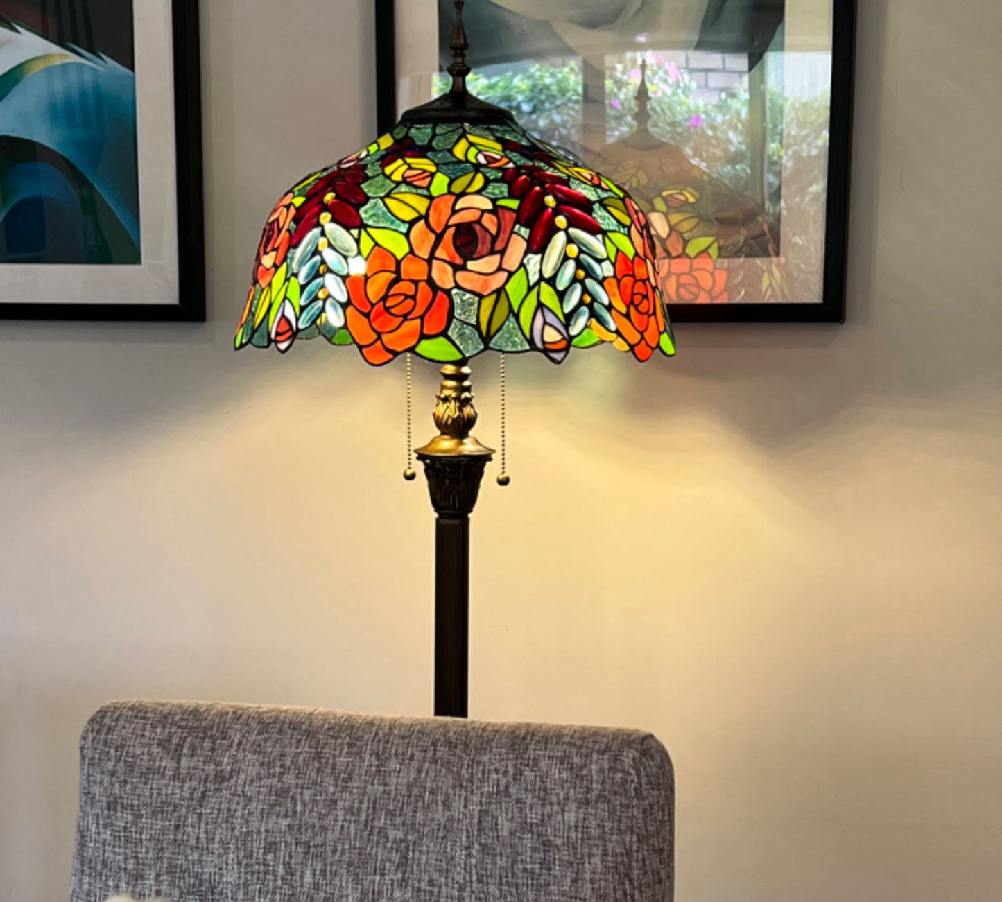 CDH Tiffany Floor Lamp (16112) 16" 40CM Shade