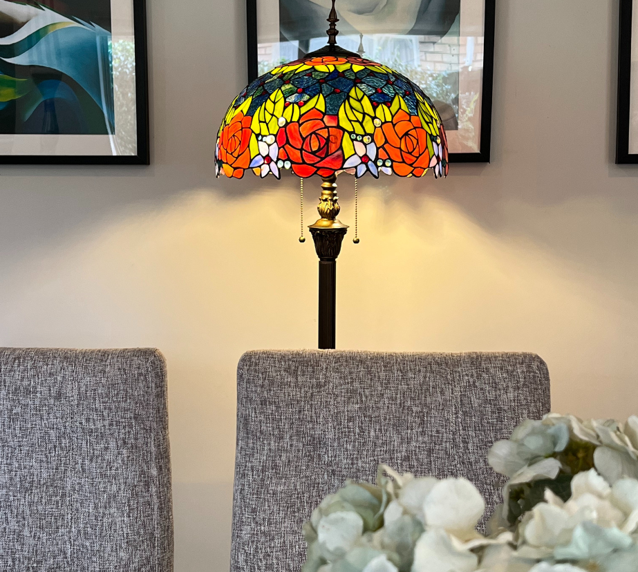 CDH Tiffany Floor Lamp (16113) 16" 40CM Shade