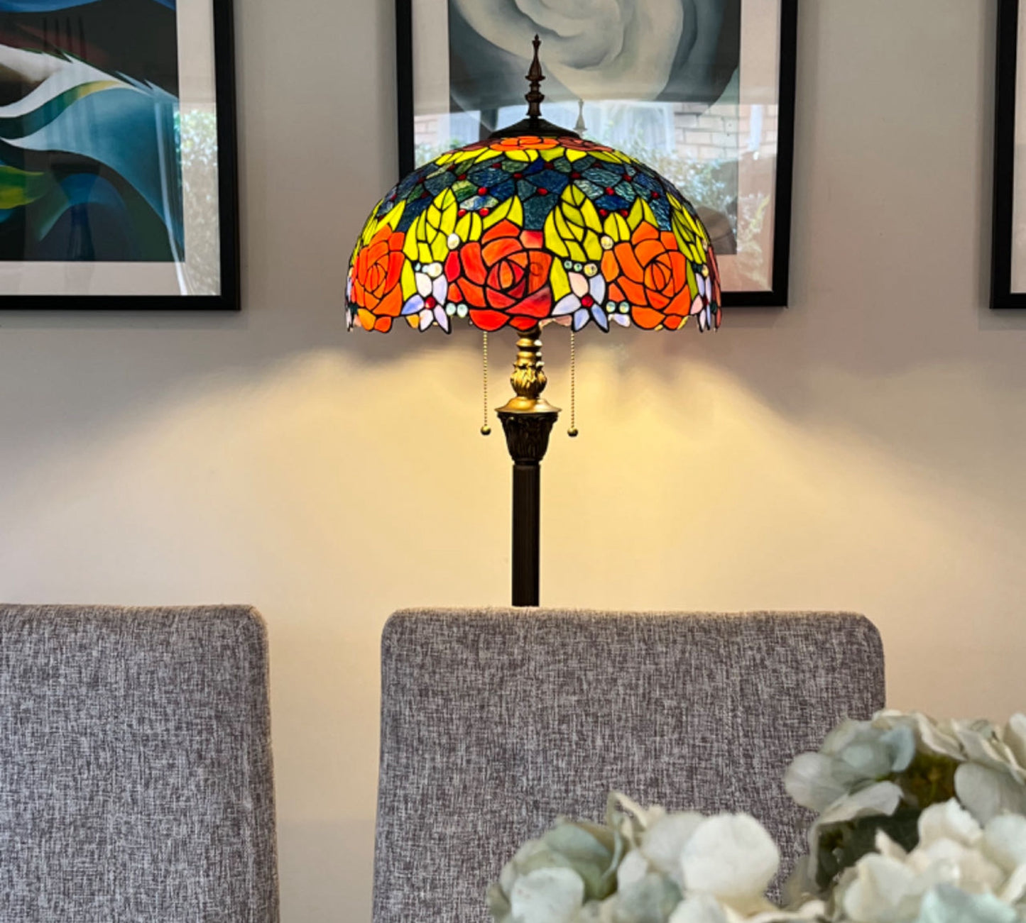 CDH Tiffany Floor Lamp (16113) 16" 40CM Shade