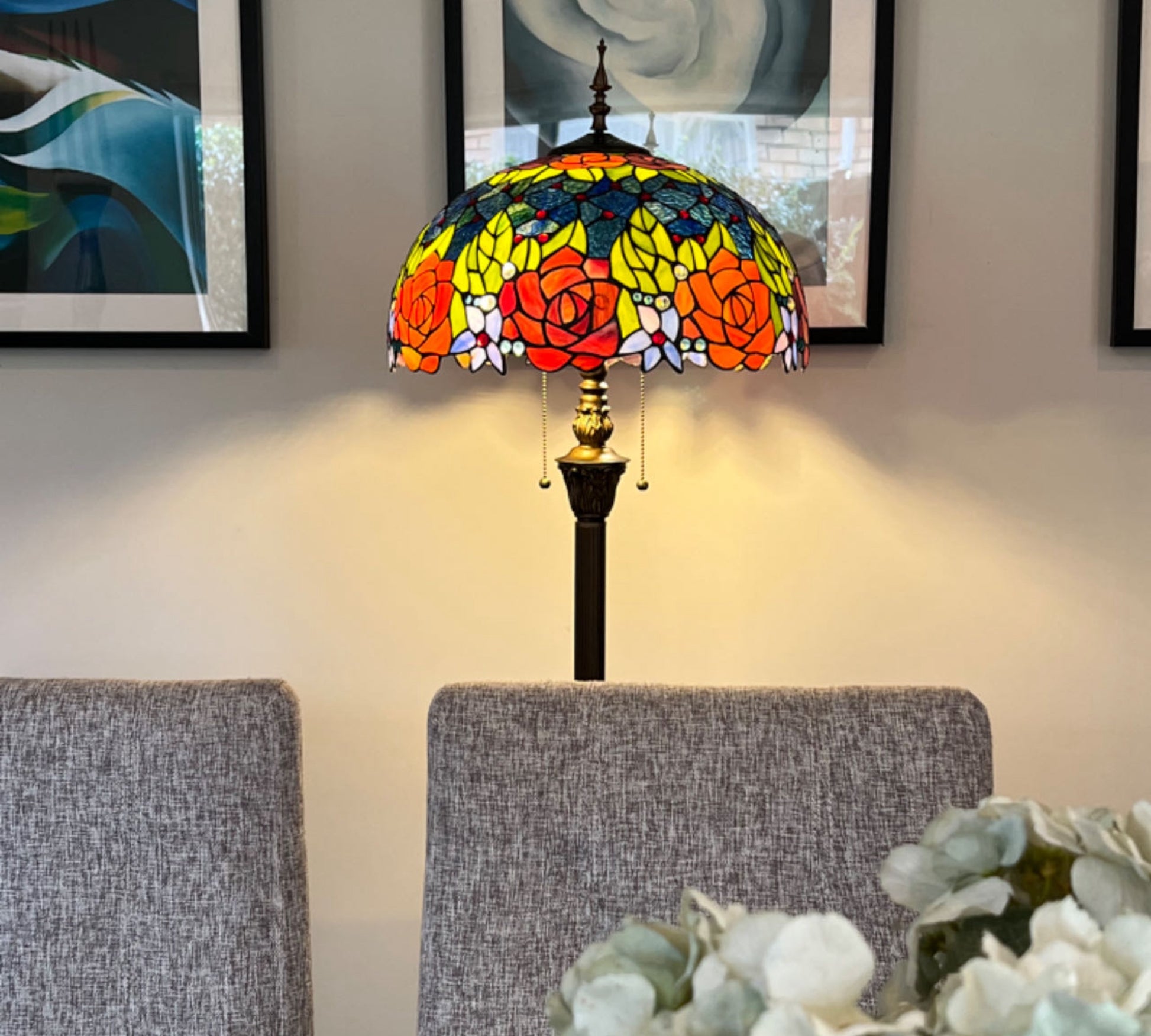 CDH Tiffany Floor Lamp (16113) 16" 40CM Shade