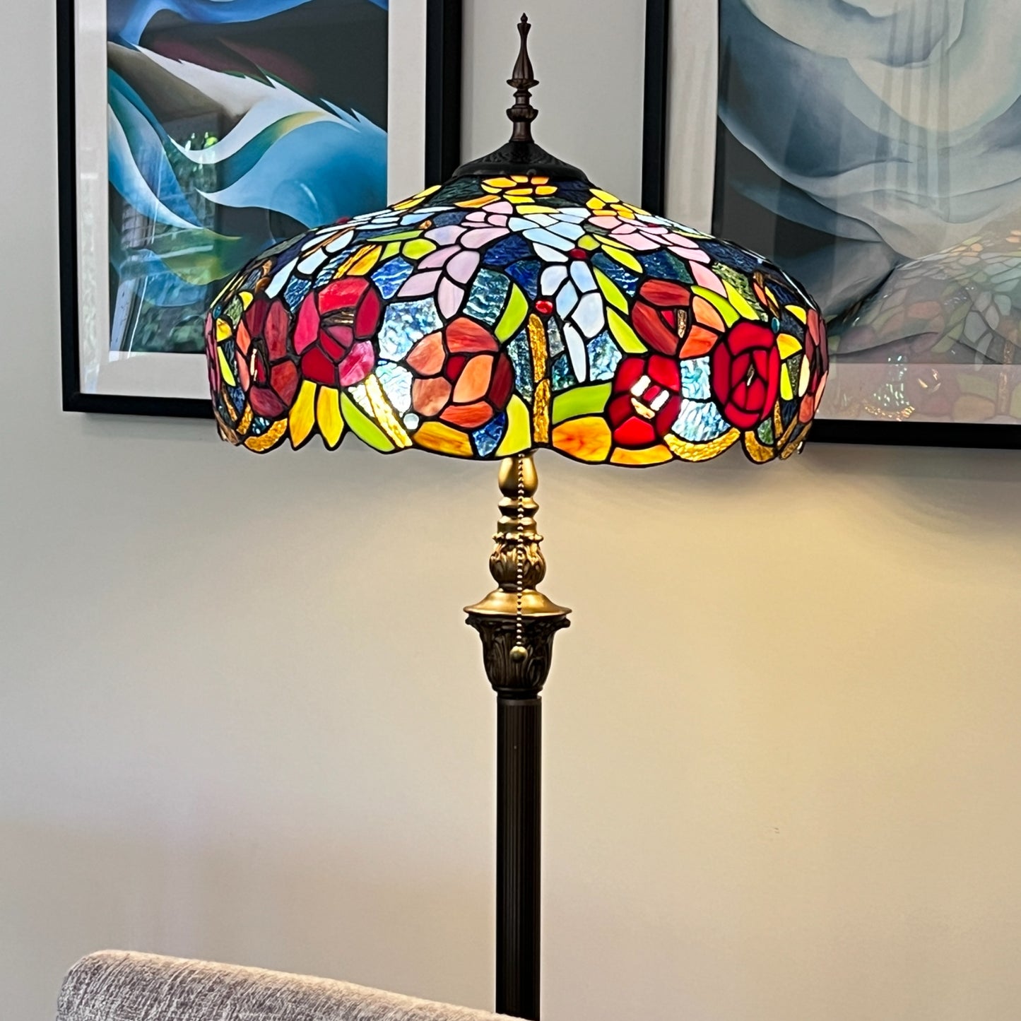 CDH Tiffany Floor Lamp (16116) 16" 40CM Shade