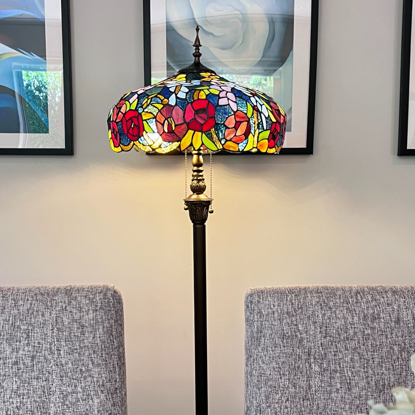 CDH Tiffany Floor Lamp (16116) 16" 40CM Shade