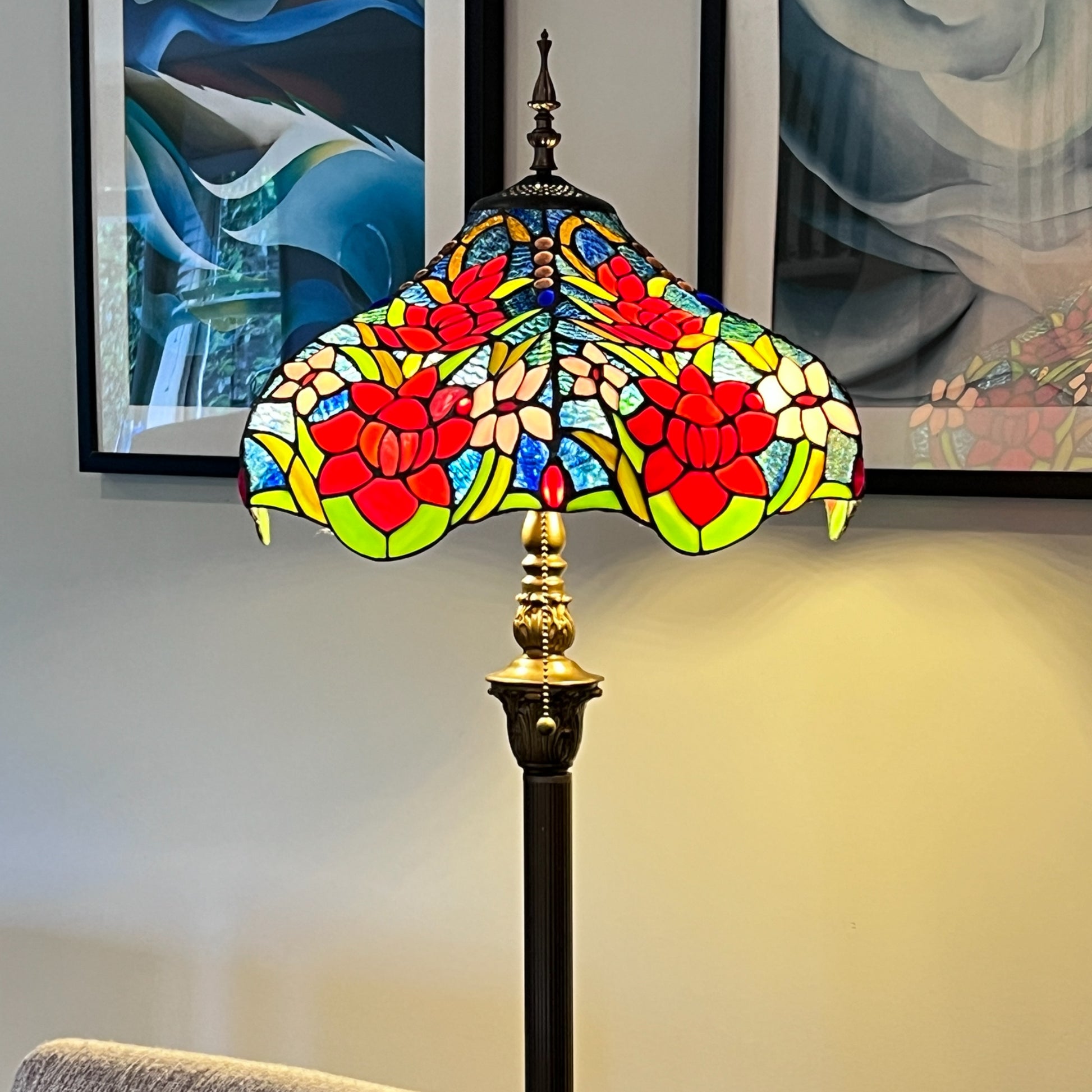 CDH Tiffany Floor Lamp (16118) 16" 40CM Shade