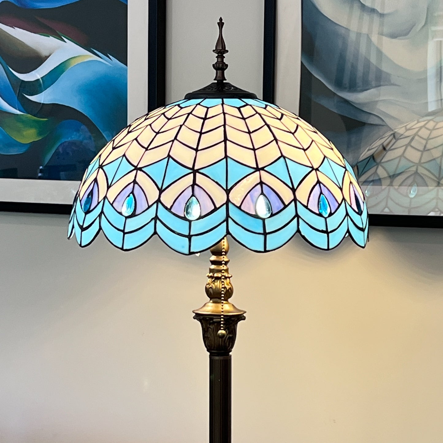 CDH Tiffany Floor Lamp (16119) 16" 40CM Shade