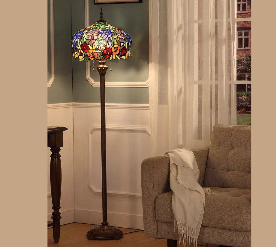CDH Tiffany Floor Lamp 18" XLARGE 46CM shade (16054)
