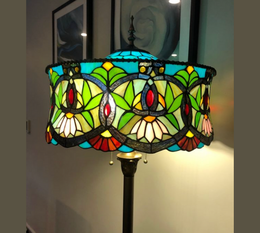 CDH Tiffany Floor Lamp 18" XLARGE 46CM shade (19001)