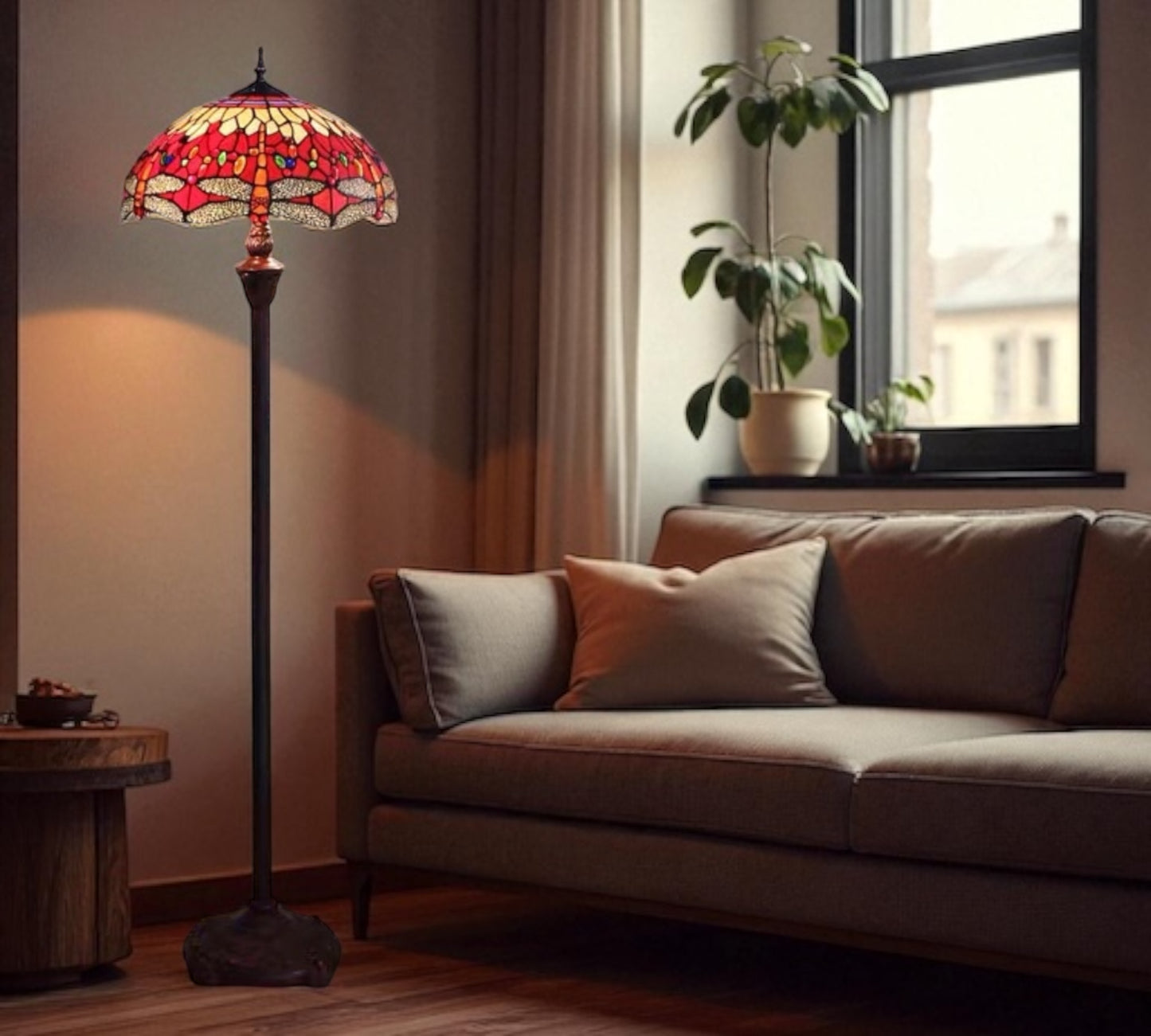 CDH Tiffany Floor Lamp (23001) 16" 40CM Shade