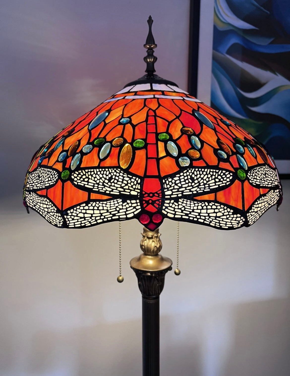 CDH Tiffany Floor Lamp (23001) 16" 40CM Shade