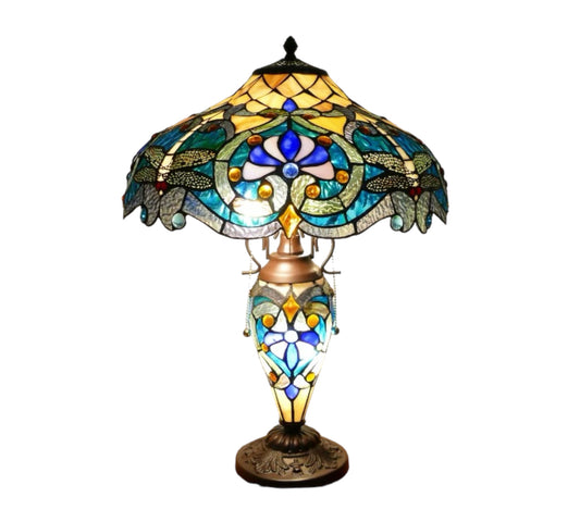 CDH 18" XLARGE Tiffany Mother-Daughter Vase Lamp 45cm Shade (15064)