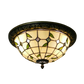 CDH 12” Tiffany Style Flush Mount Ceiling Lights with 30cm Shade (26009SM)