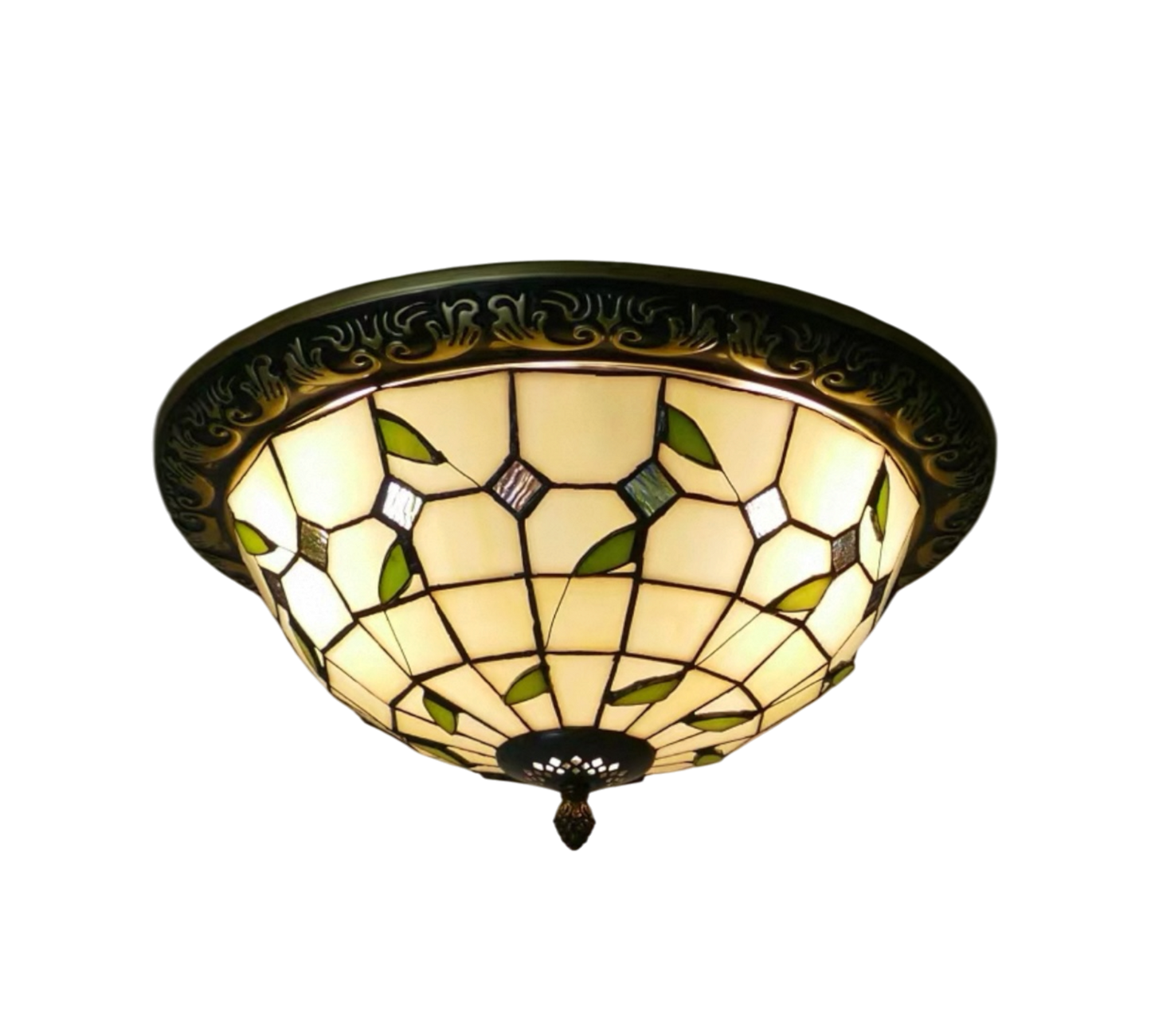 CDH 12” Tiffany Style Flush Mount Ceiling Lights with 30cm Shade (26009SM)