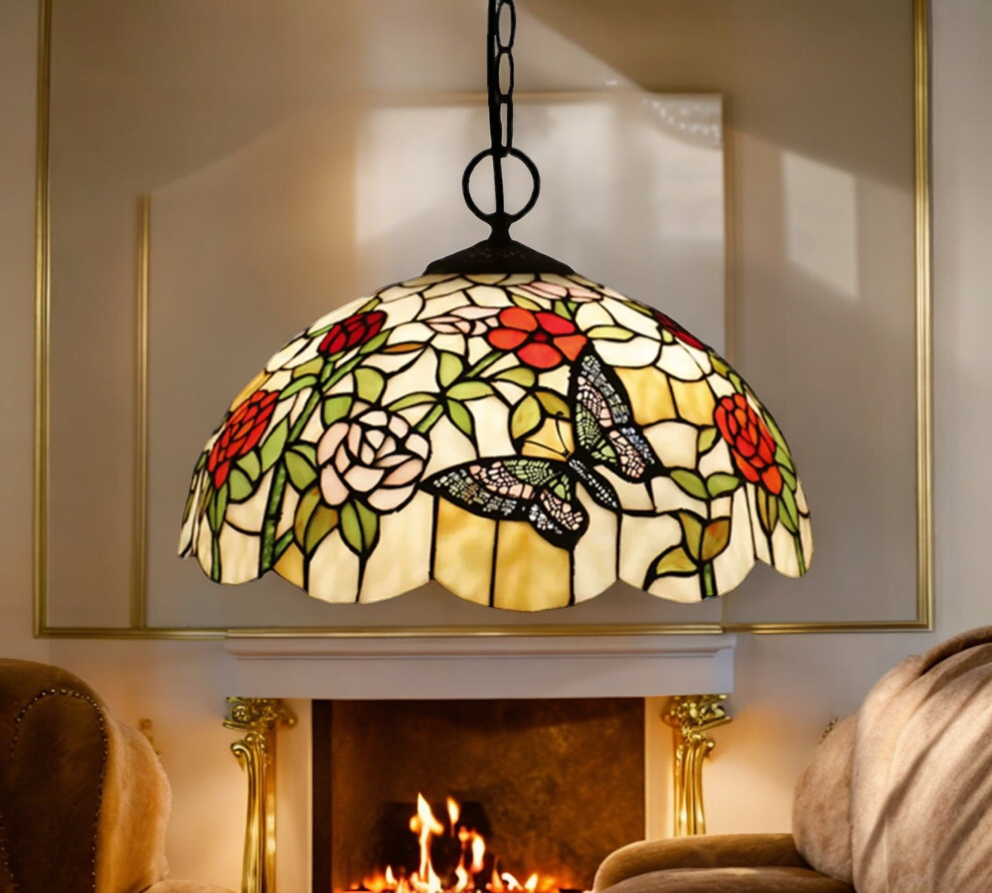 CDH 16" Tiffany Pendant Lamp 40cm shade (16023C)