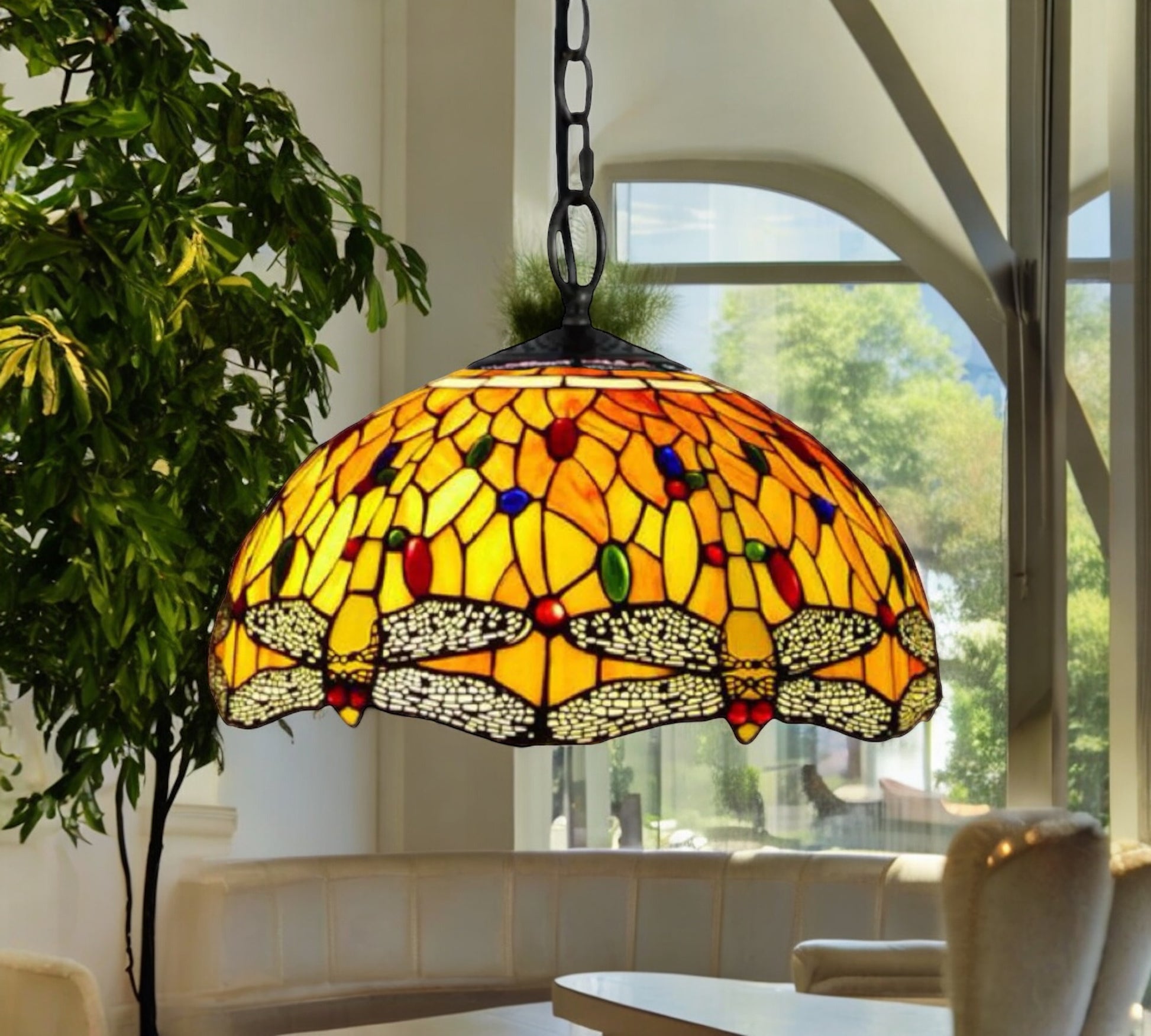 CDH 16" Tiffany Pendant Lamp 40cm shade (16035C)