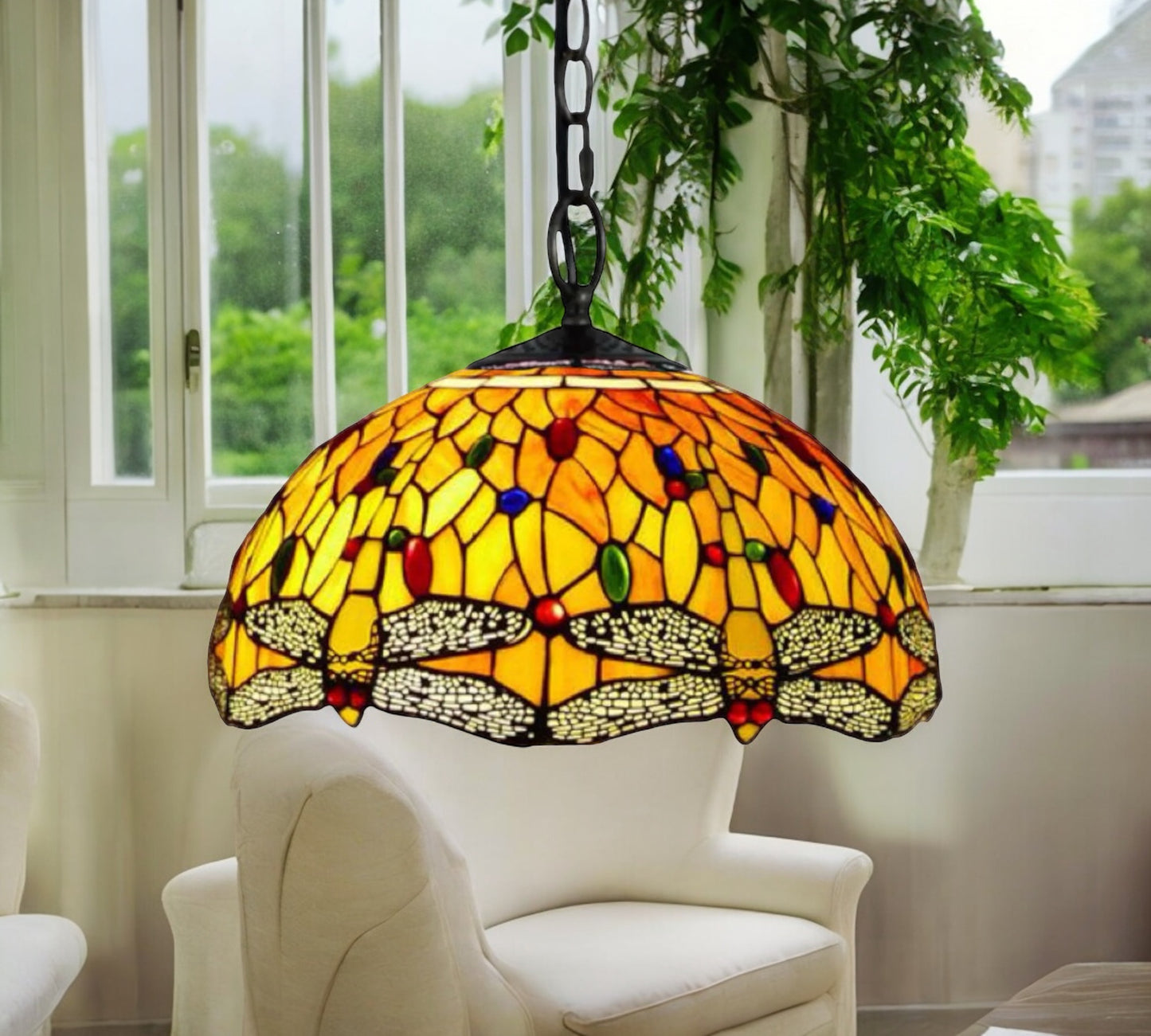 CDH 16" Tiffany Pendant Lamp 40cm shade (16035C)
