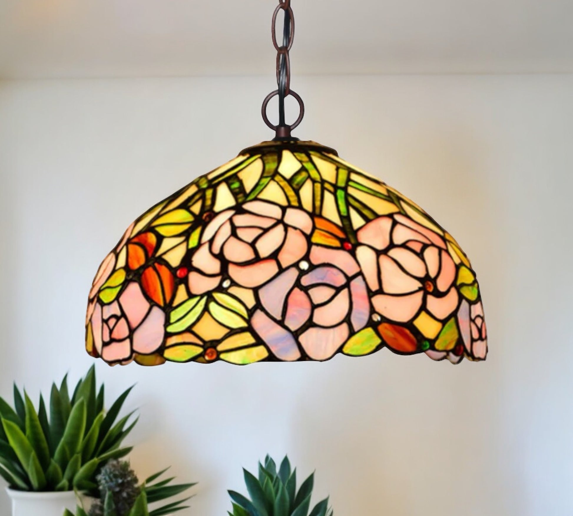 CDH 12" Tiffany Pendant Lamp 30cm shade (12098C)
