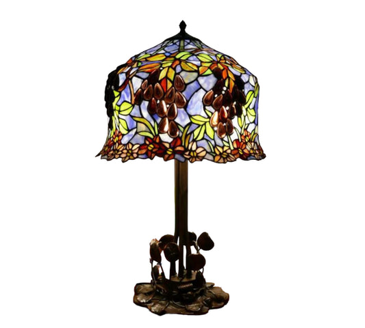 CDH 16" Tiffany Juicy Grape Table Lamp 40cm Shade (15075)