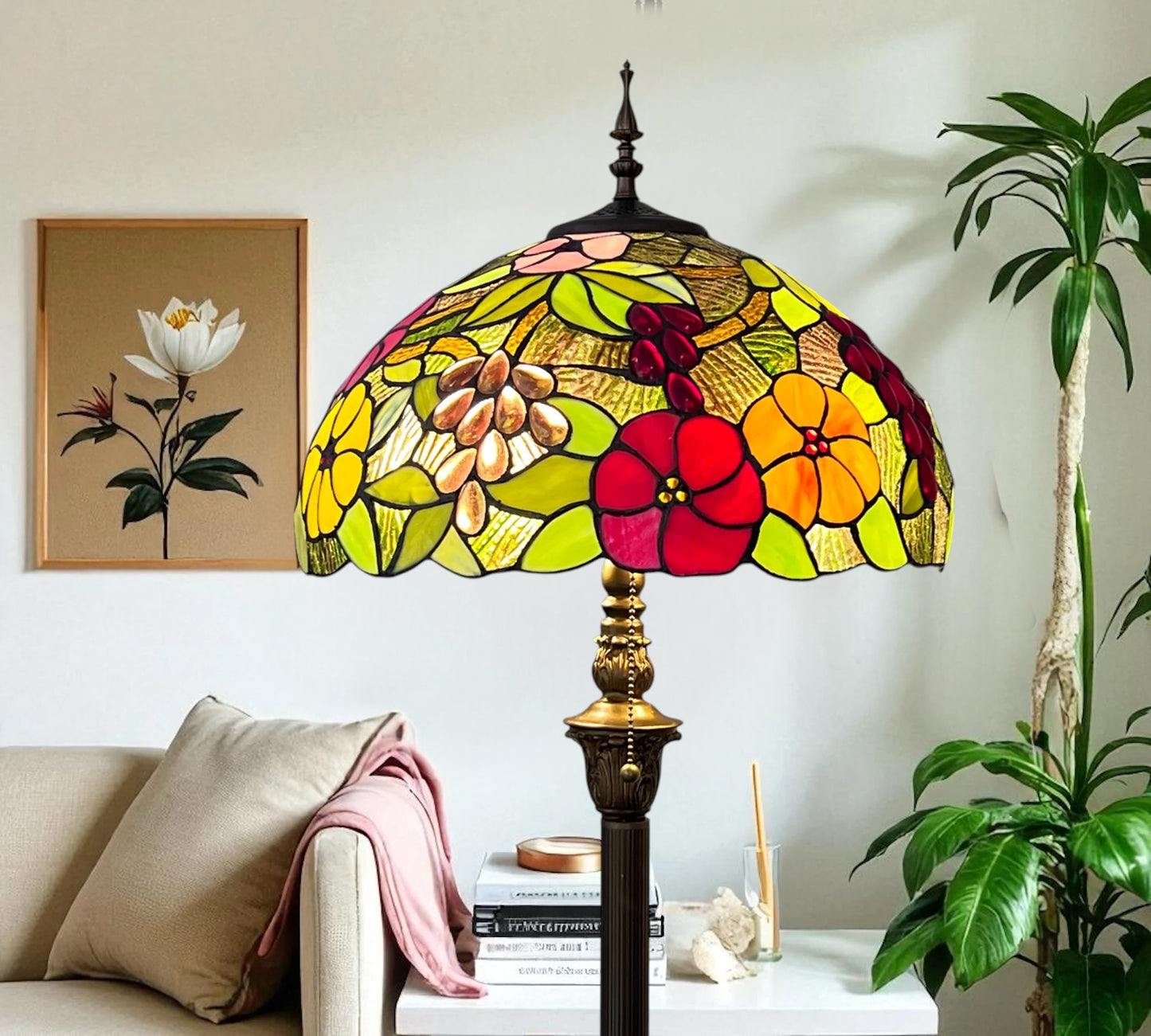CDH Tiffany Floor Lamp (16115) 16" 40CM Shade