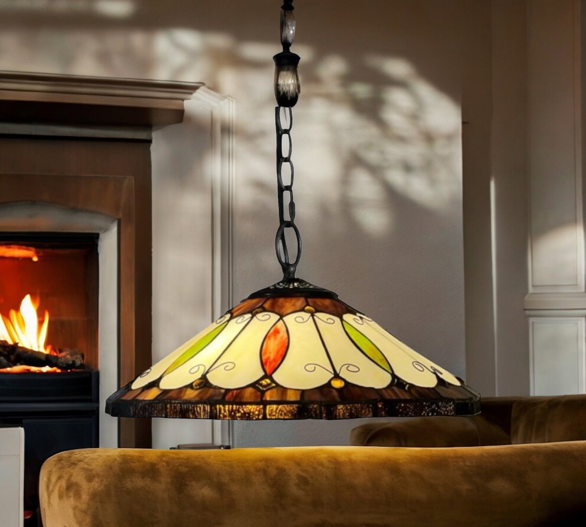 CDH 16" Tiffany Pendant Lamp 40cm shade (14002C)