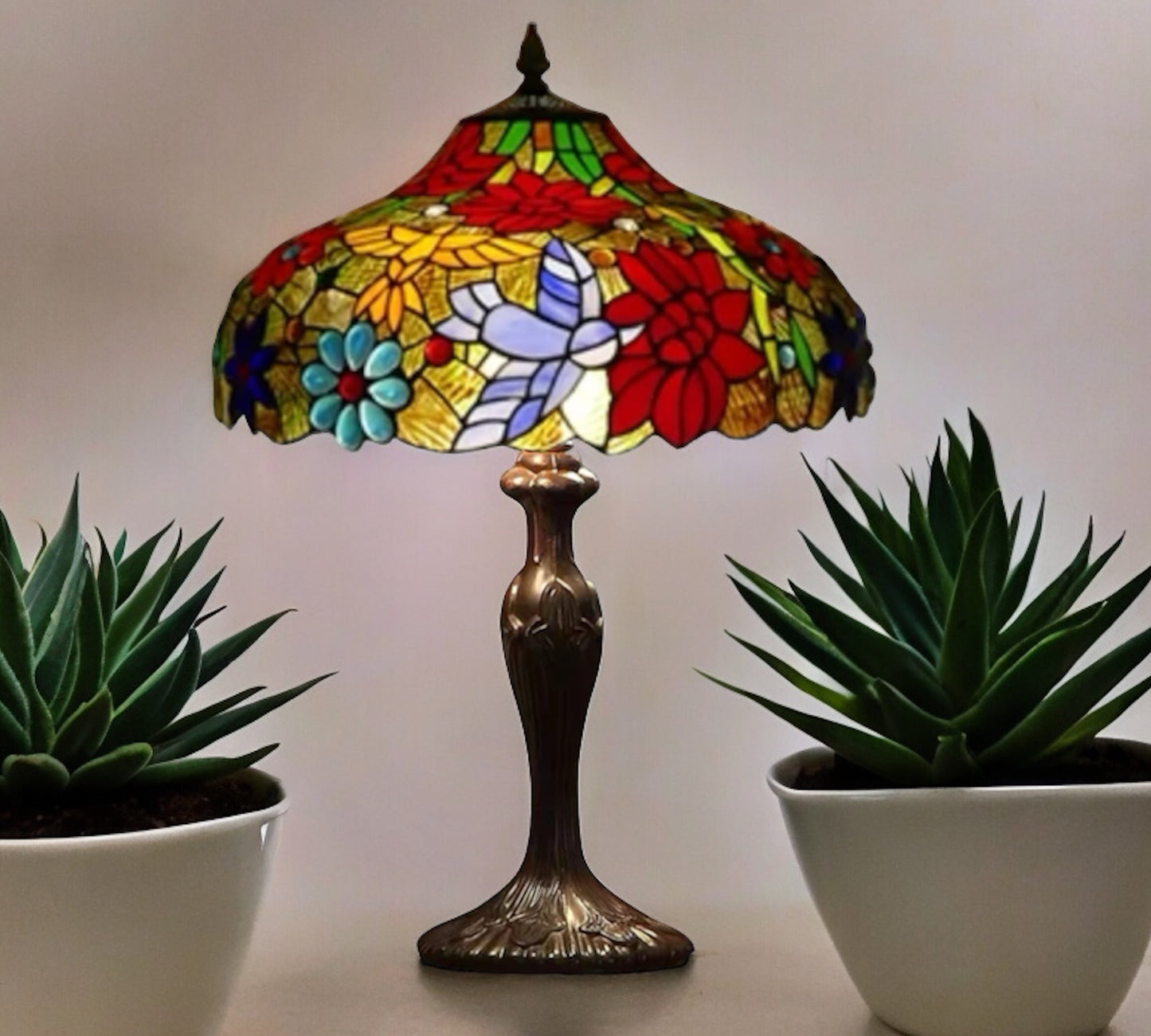 CDH 16" Tiffany Table Lamp 40cm Shade (15061)