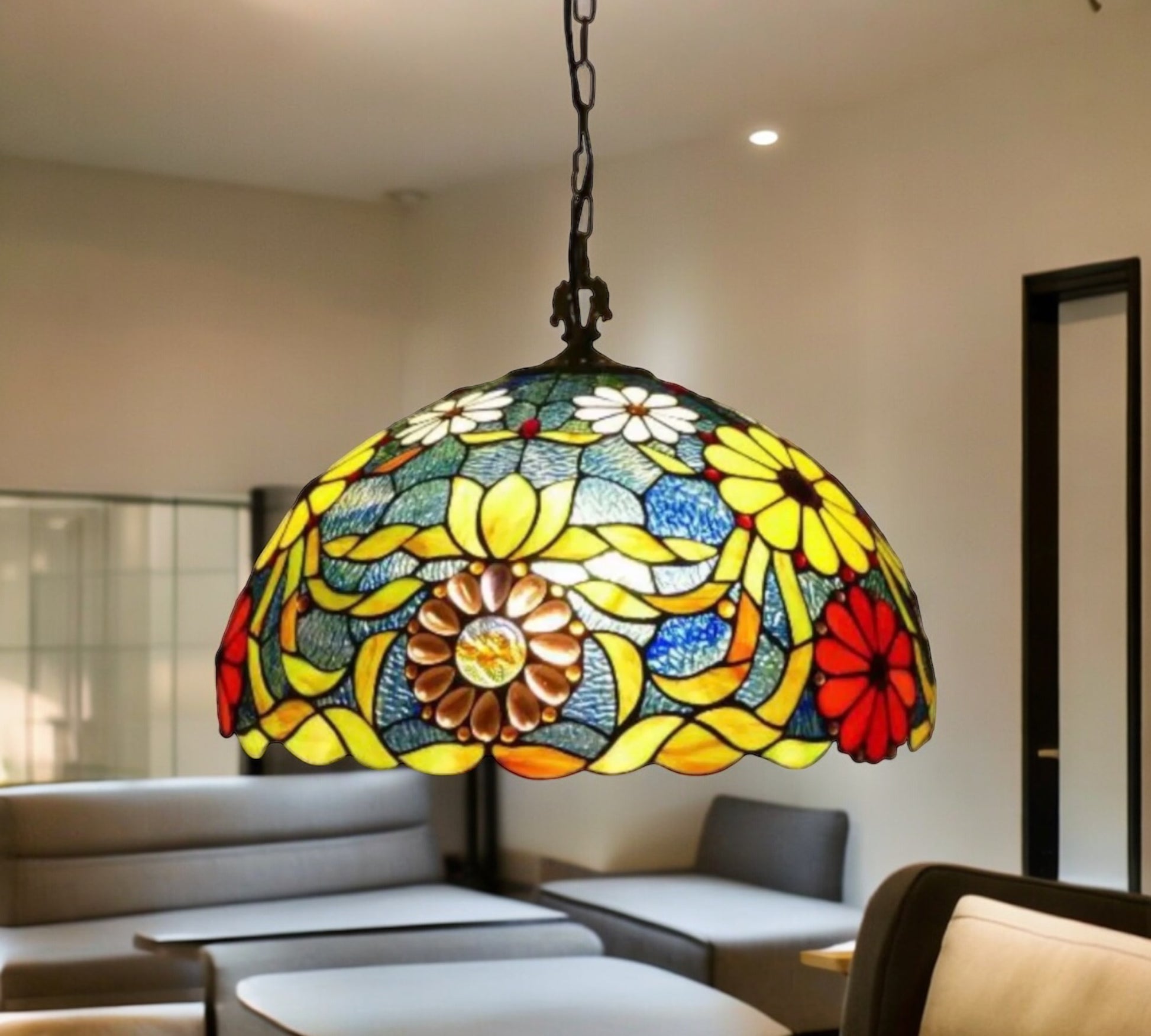 CDH 16" Tiffany Pendant Lamp 40cm shade (16939P)