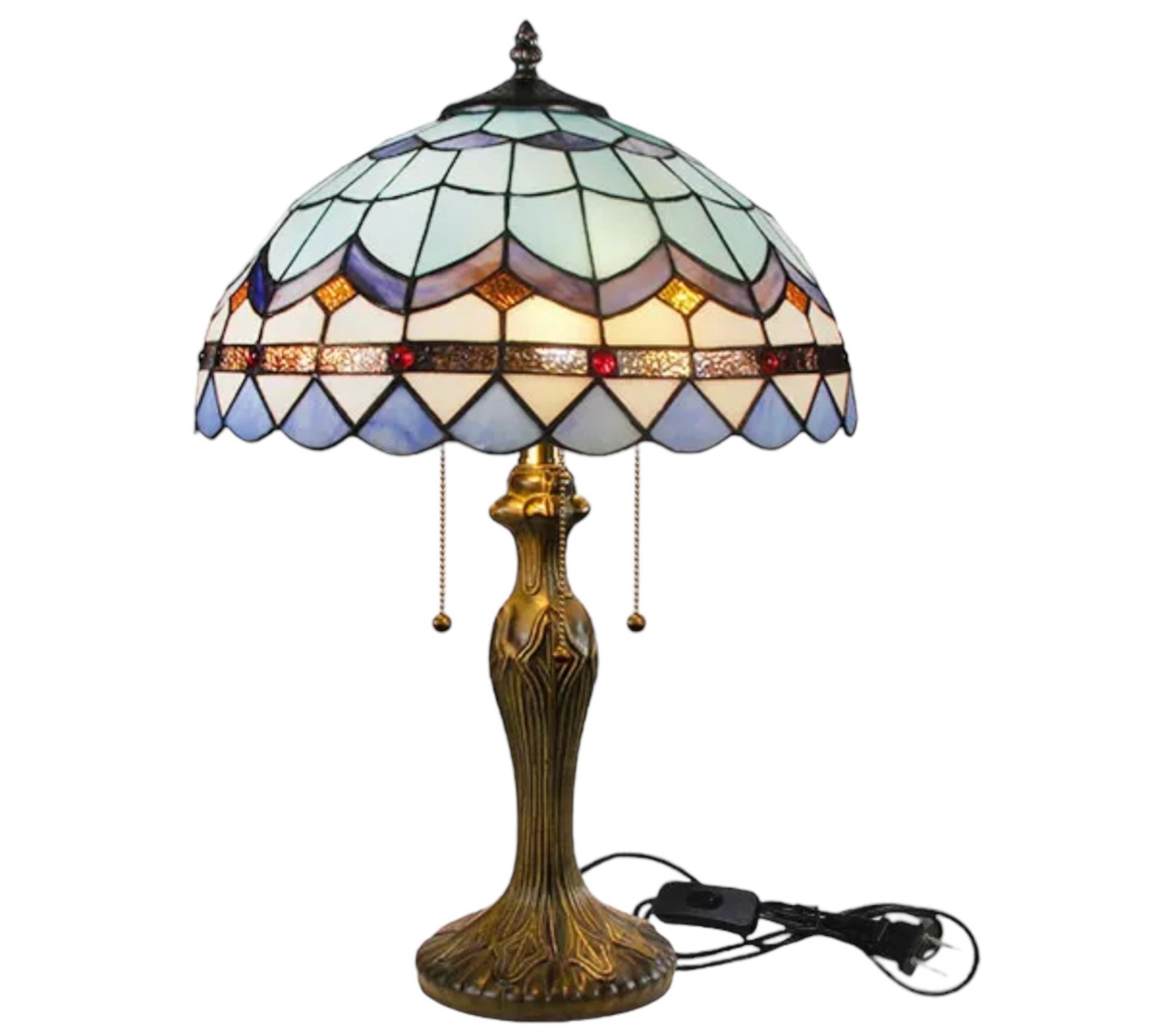 CDH 16" Tiffany Table Lamp 40cm Shade (15046)