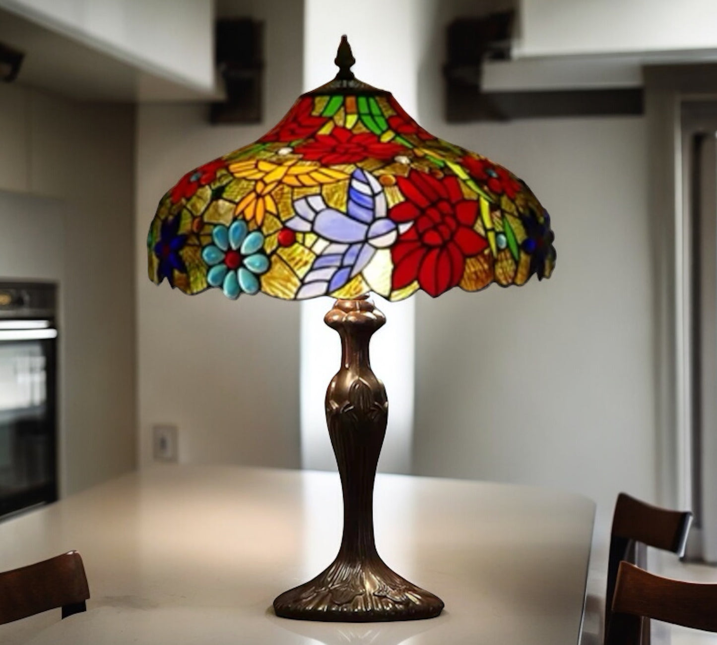 CDH 16" Tiffany Table Lamp 40cm Shade (15061)