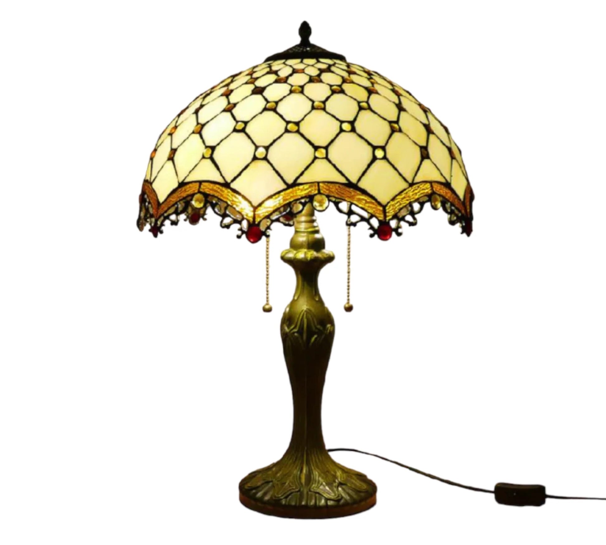 CDH 16" Tiffany Table Lamp 40cm Shade (15015)