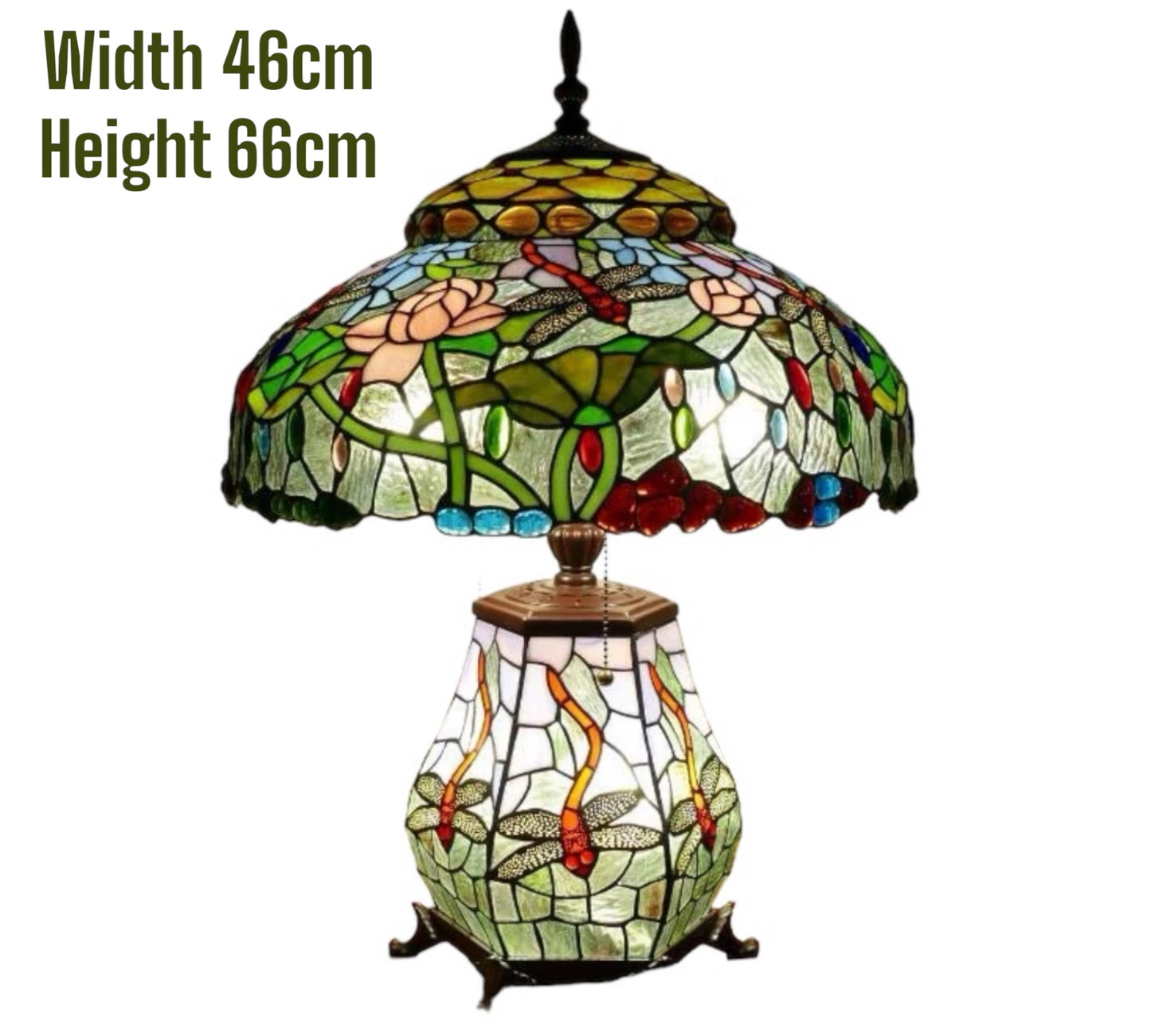 CDH 18" XLARGE Tiffany Table Lamp 46cm Shade (19003H)