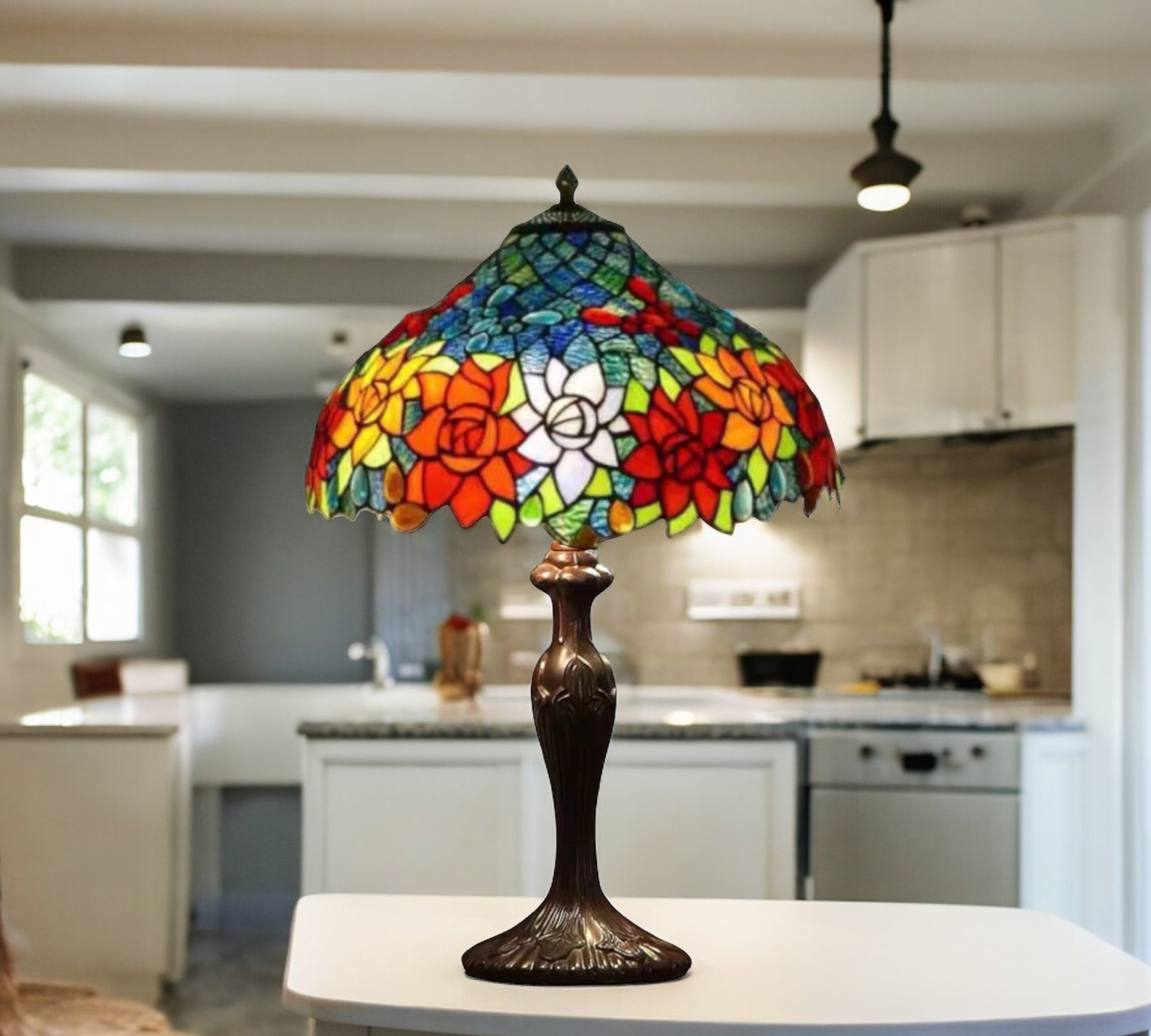 CDH 16" Tiffany Table Lamp 40cm Shade (15024)