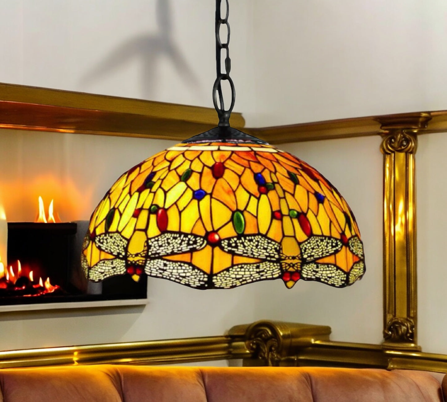 CDH 16" Tiffany Pendant Lamp 40cm shade (16035C)