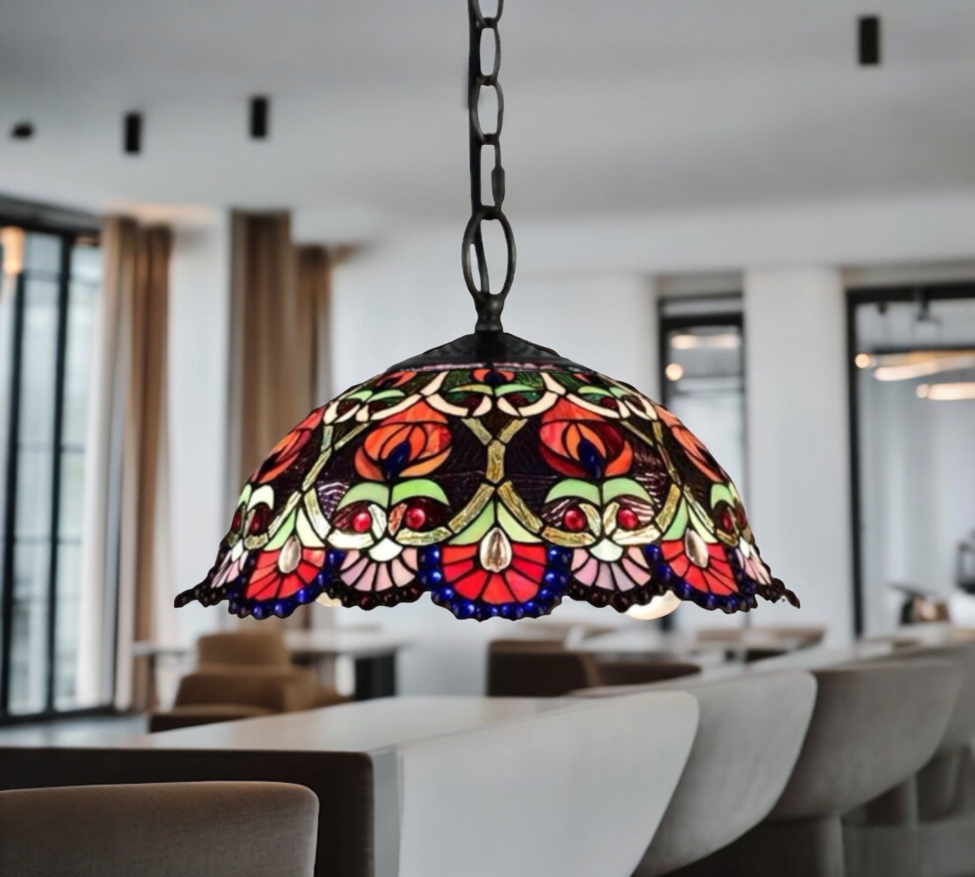 CDH 16" Tiffany Pendant Lamp 40cm shade (16086C)