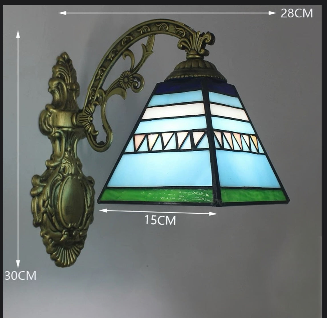 CDH Tiffany Wall Lights with 15cm Shade (15022Q)