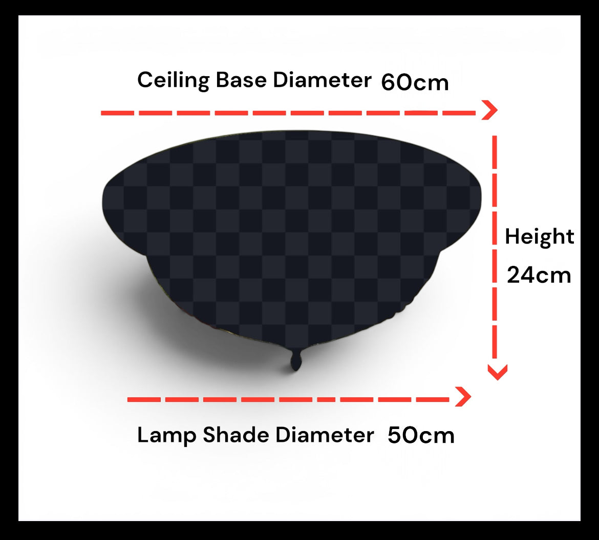 CDH 12” Tiffany Style Flush Mount Ceiling Lights with 30cm Shade (16059ASM)