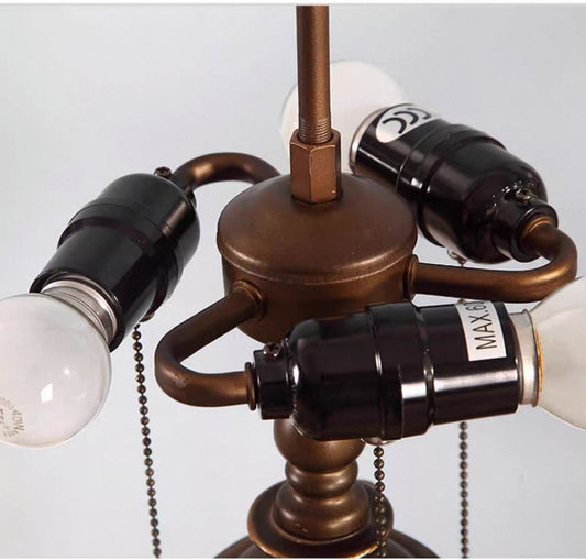 CDH Tiffany Floor Lamp Base 175cm high with 3-bulb light fitting (17005)