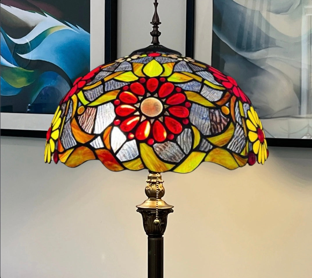 CDH Tiffany Floor Lamp (16028) 16" 40CM Shade