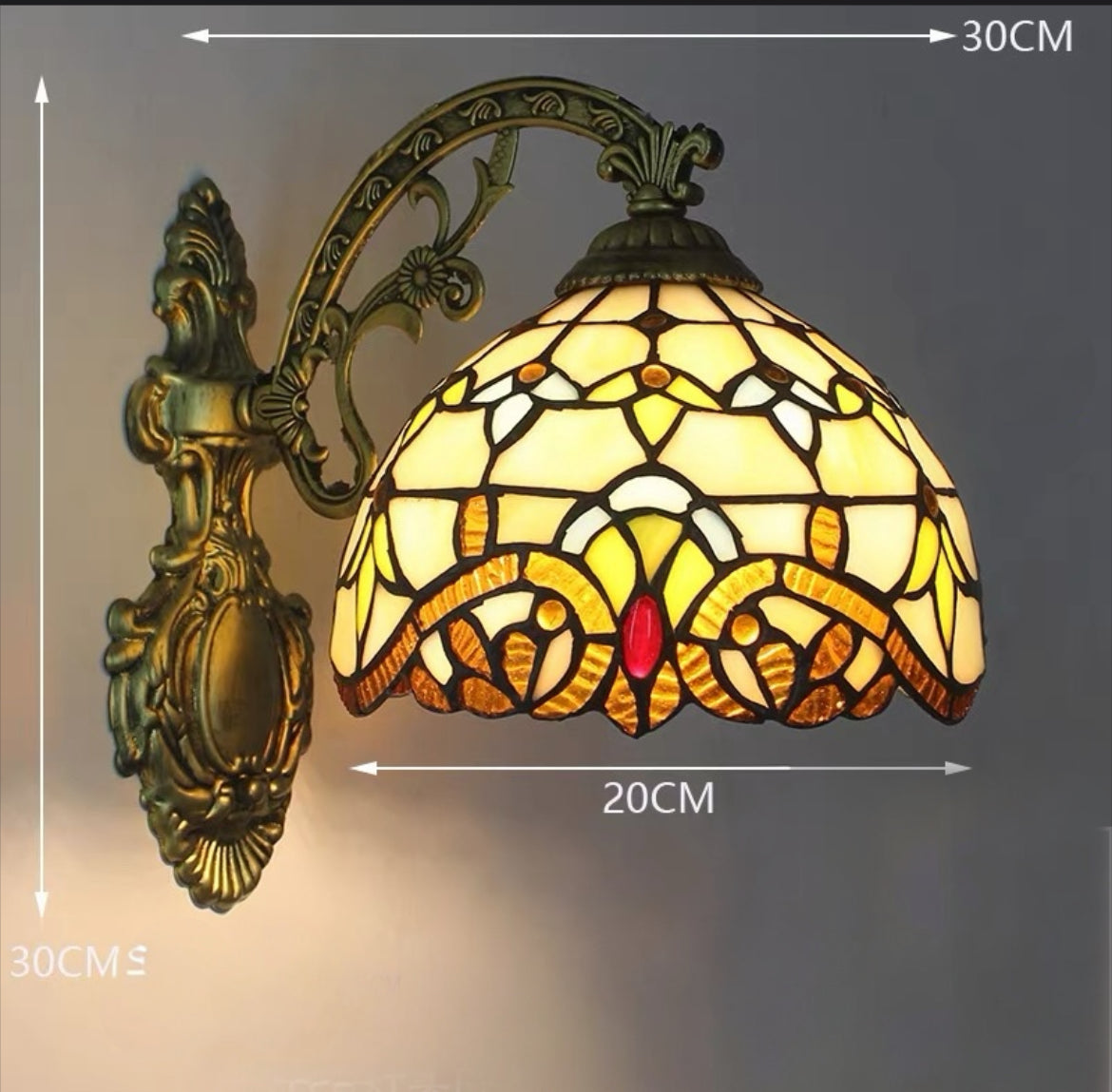 CDH Tiffany Wall Lights with 20cm Shade (12025Q2)