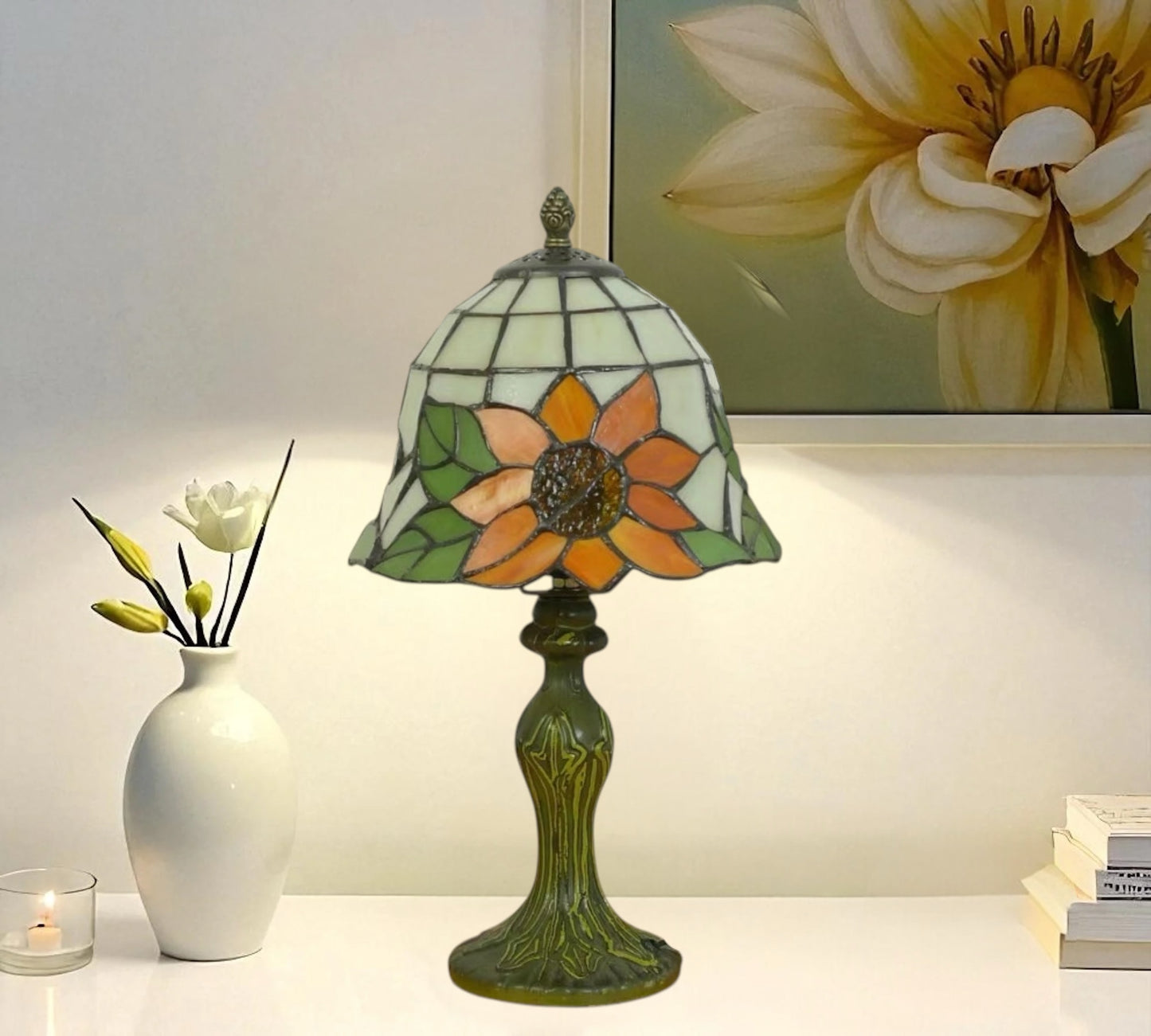 CDH 10" Tiffany Table Lamp with 20cm Shade (12068SN)