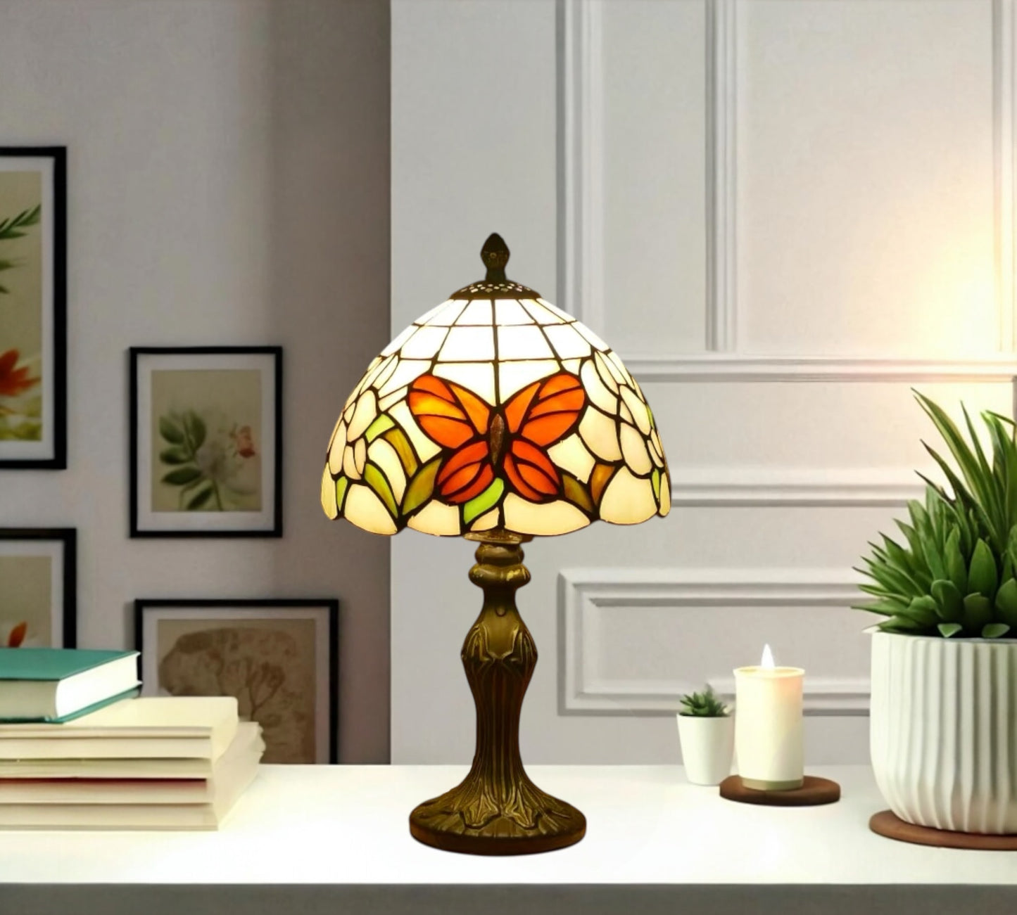 CDH 10" Tiffany Table Lamp with 20cm Shade (12051S)