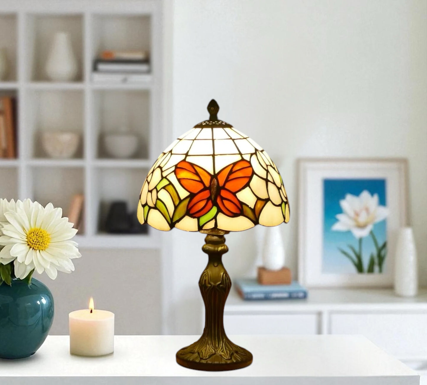 CDH 10" Tiffany Table Lamp with 20cm Shade (12051S)