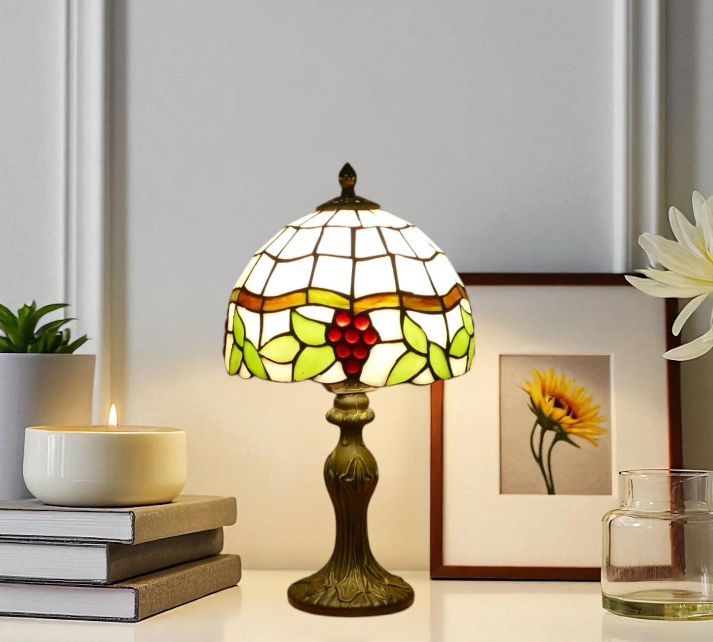 CDH 10" Tiffany Table Lamp with 20cm Shade (12022S)