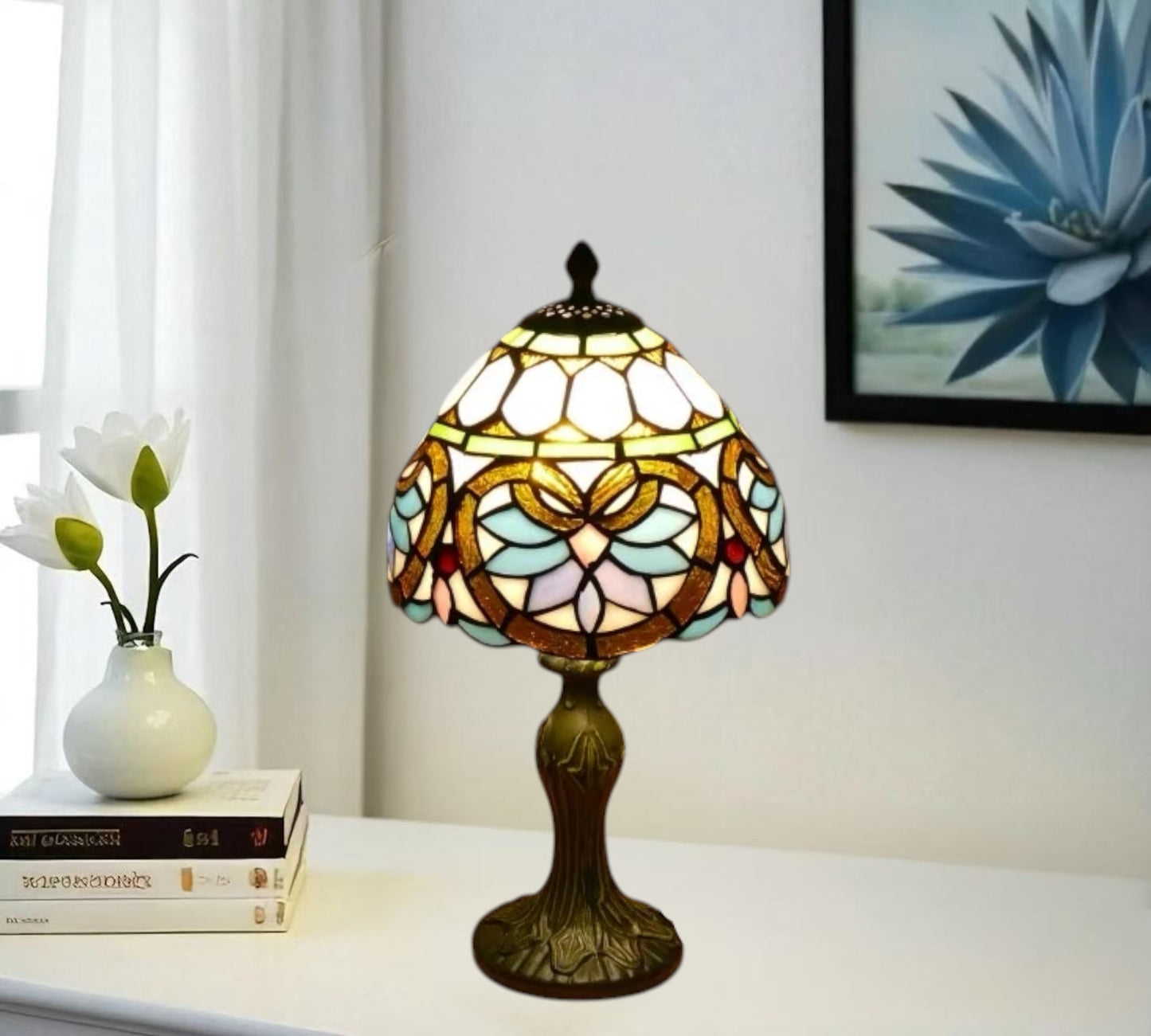 CDH 10" Tiffany Table Lamp with 20cm Shade (12045S)