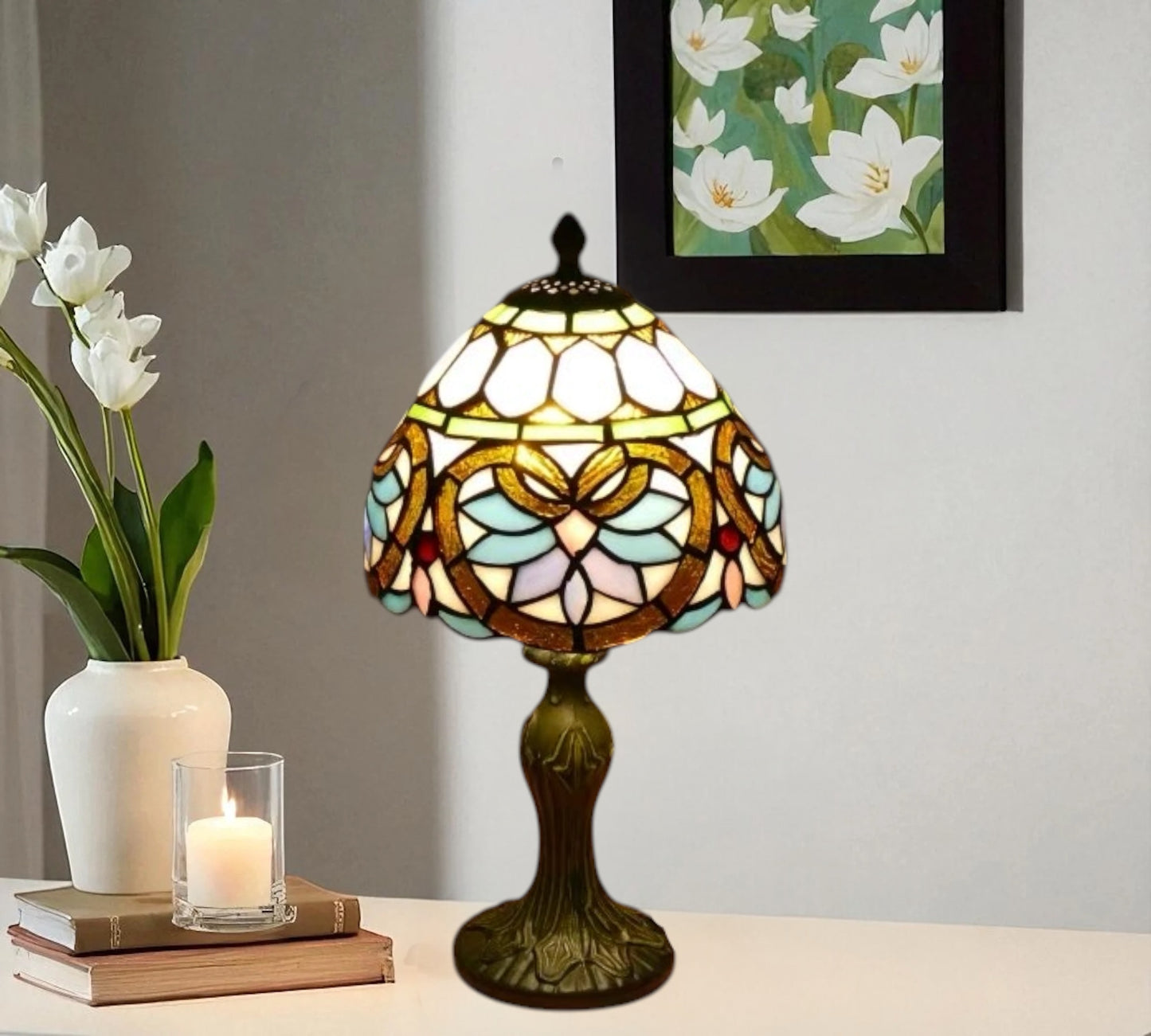 CDH 10" Tiffany Table Lamp with 20cm Shade (12045S)
