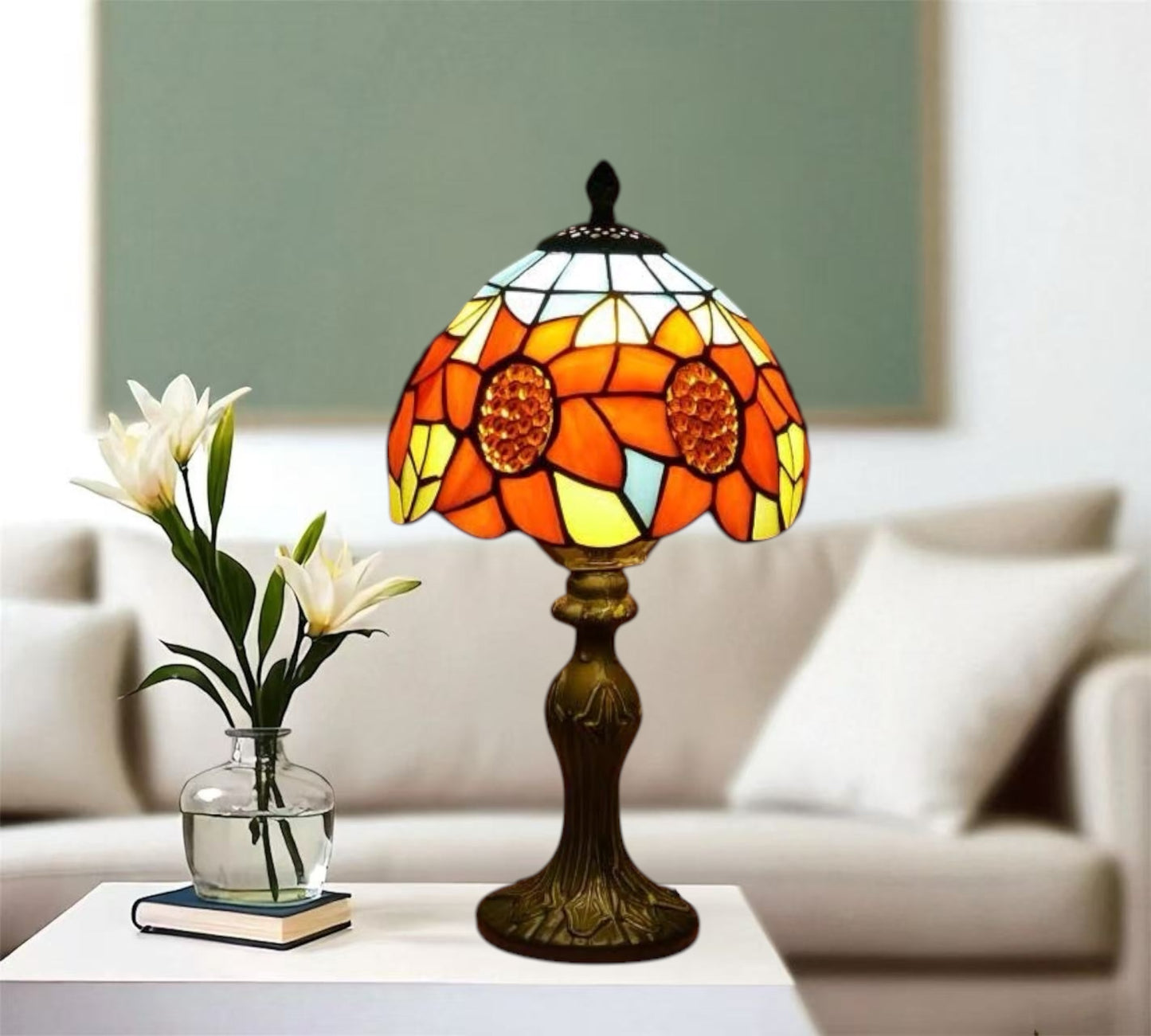 CDH 10" Tiffany Table Lamp with 20cm Shade (12702S)