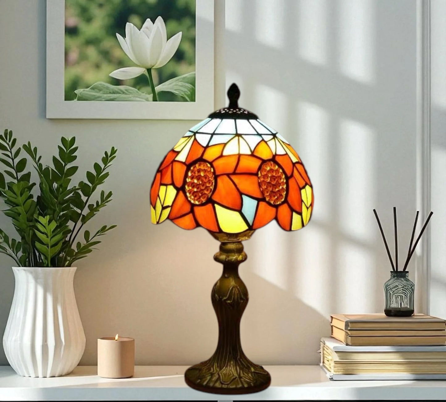 CDH 10" Tiffany Table Lamp with 20cm Shade (12702S)