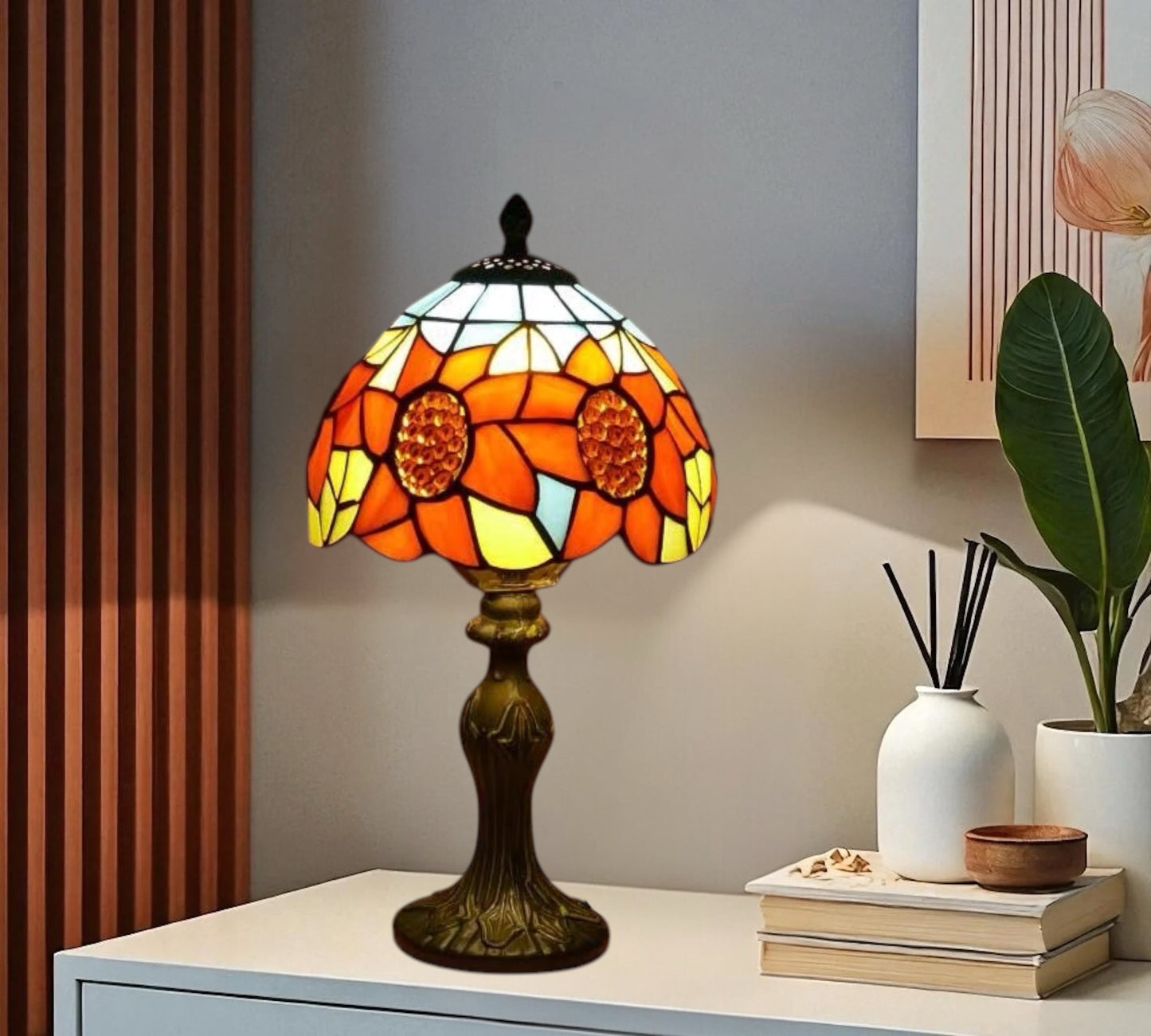CDH 10" Tiffany Table Lamp with 20cm Shade (12702S)