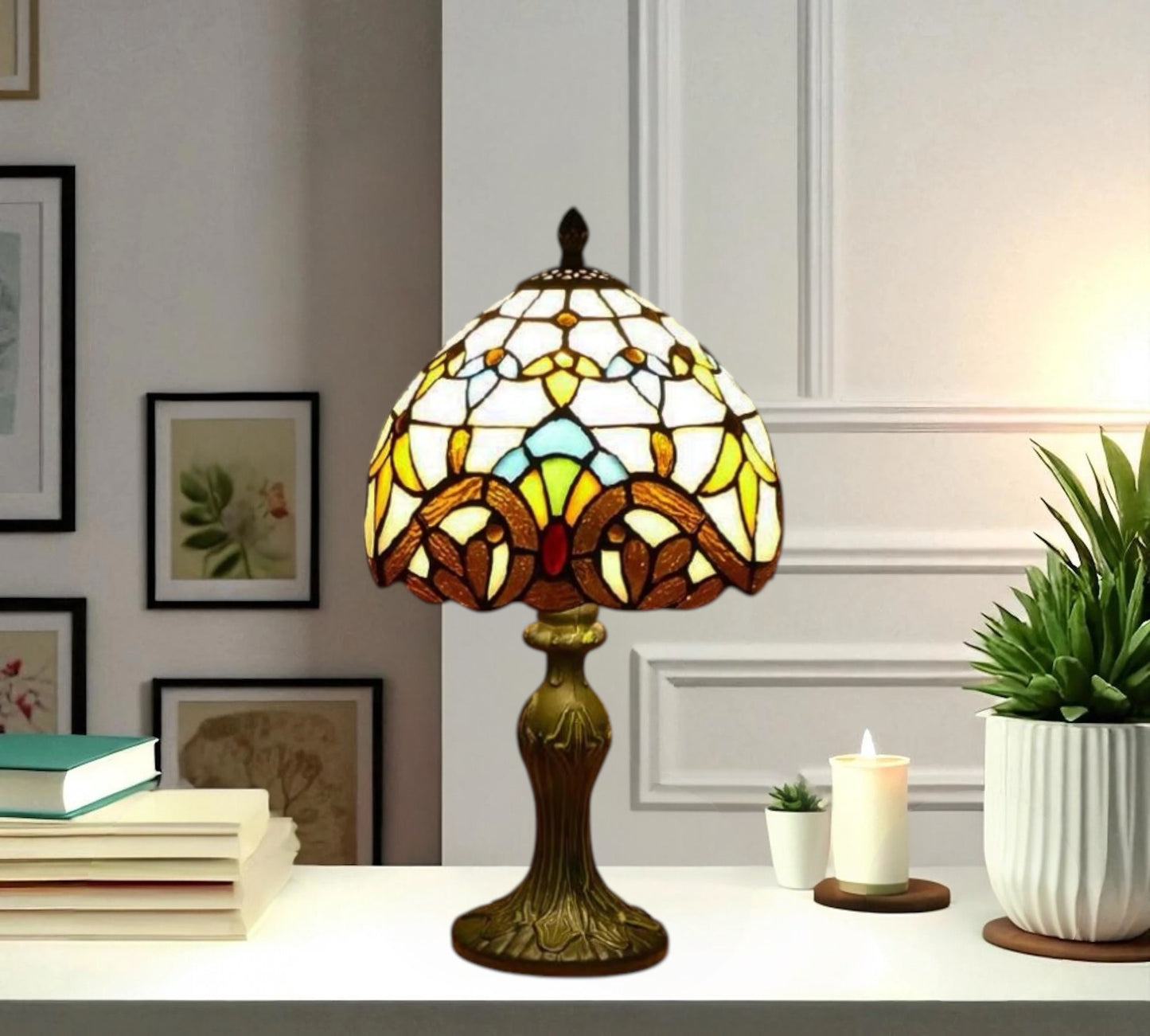 CDH 10" Tiffany Table Lamp with 20cm Shade (12025S)
