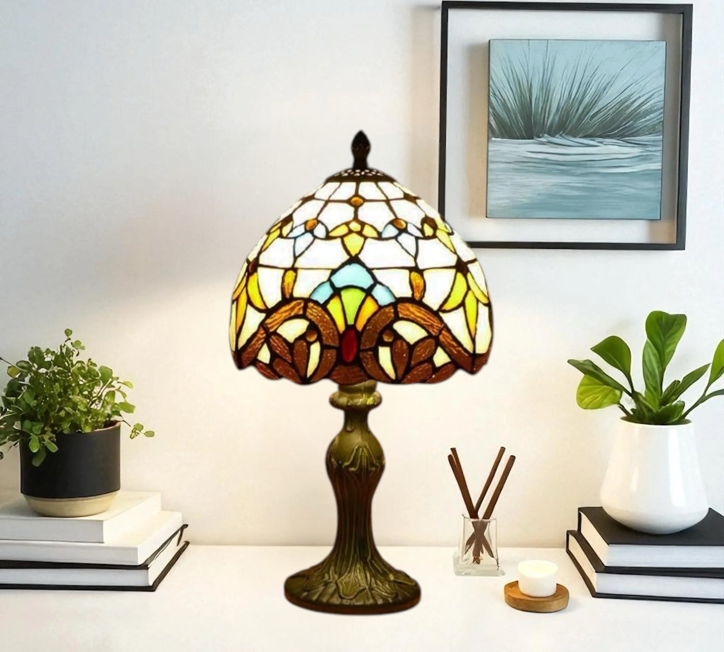 CDH 10" Tiffany Table Lamp with 20cm Shade (12025S)