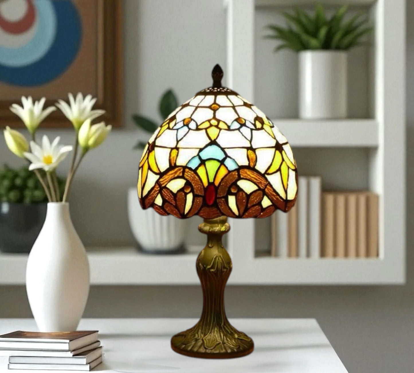 CDH 10" Tiffany Table Lamp with 20cm Shade (12025S)